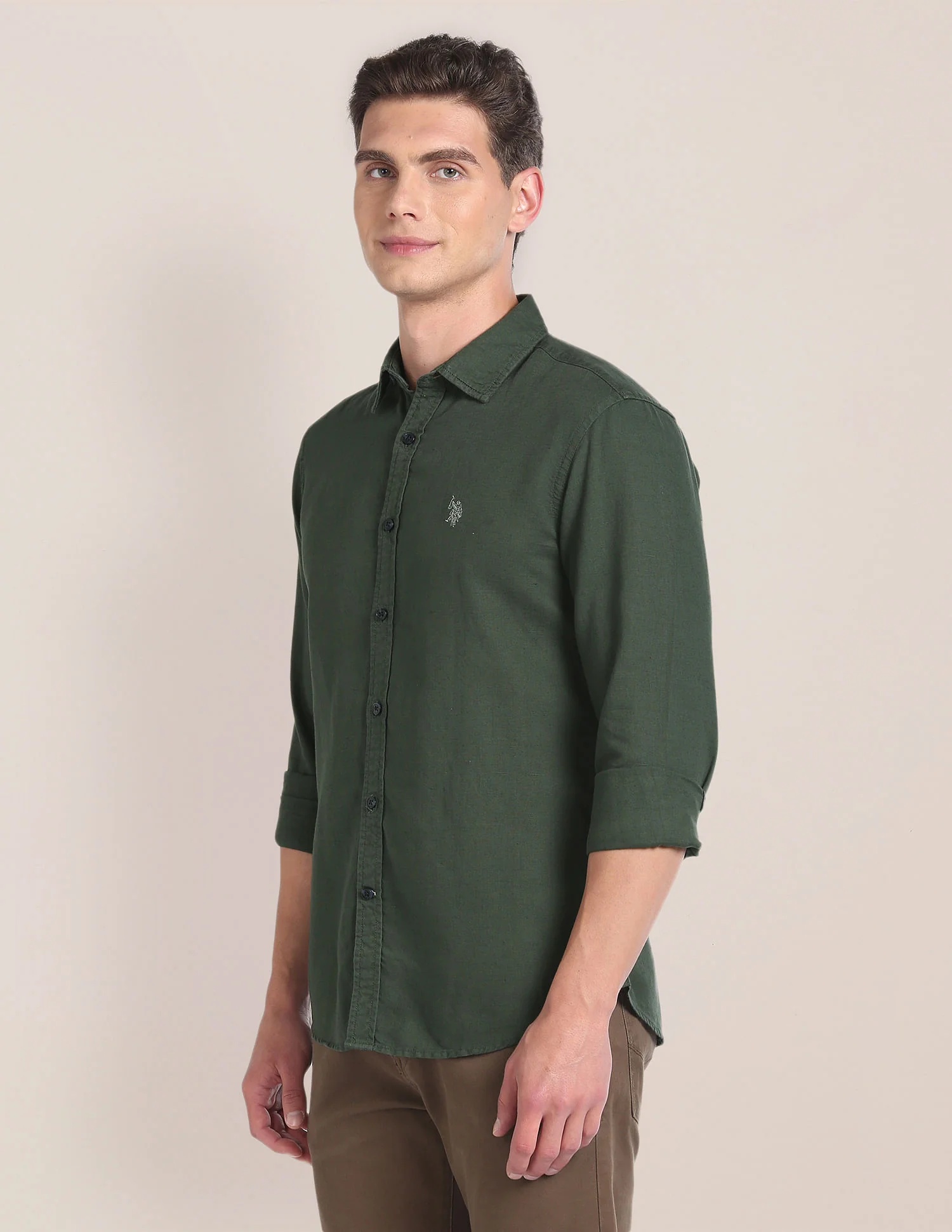 Linen Tailored Fit Shirt - Image 4