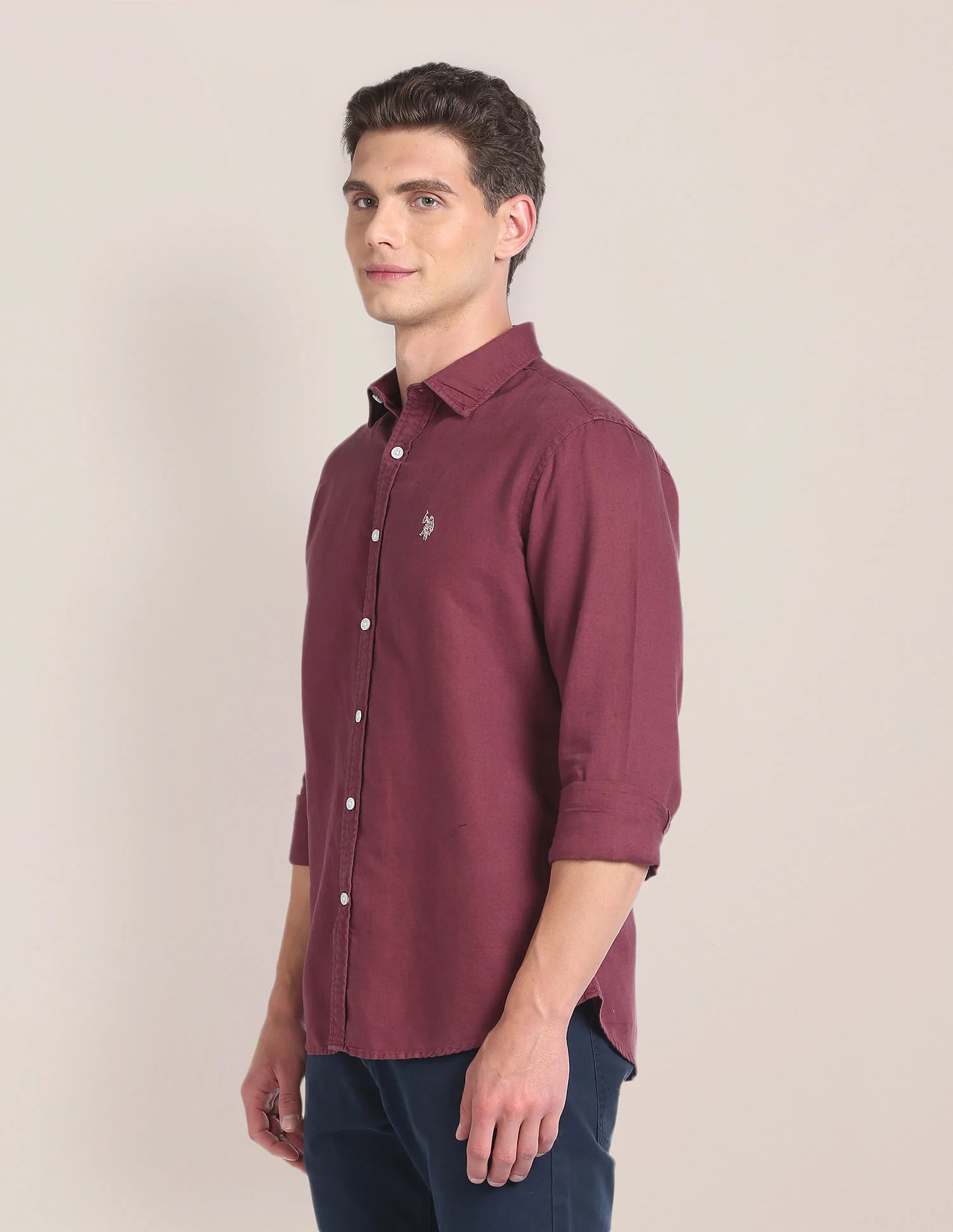 Linen Tailored Fit Shirt - Image 4