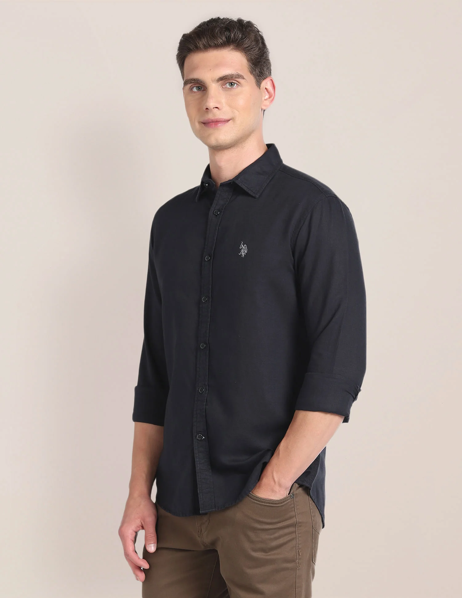 Linen Tailored Fit Shirt - Image 4