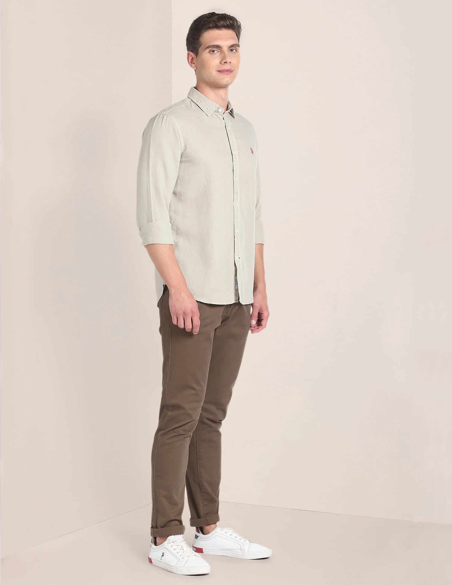 Linen Tailored Fit Shirt - Image 3