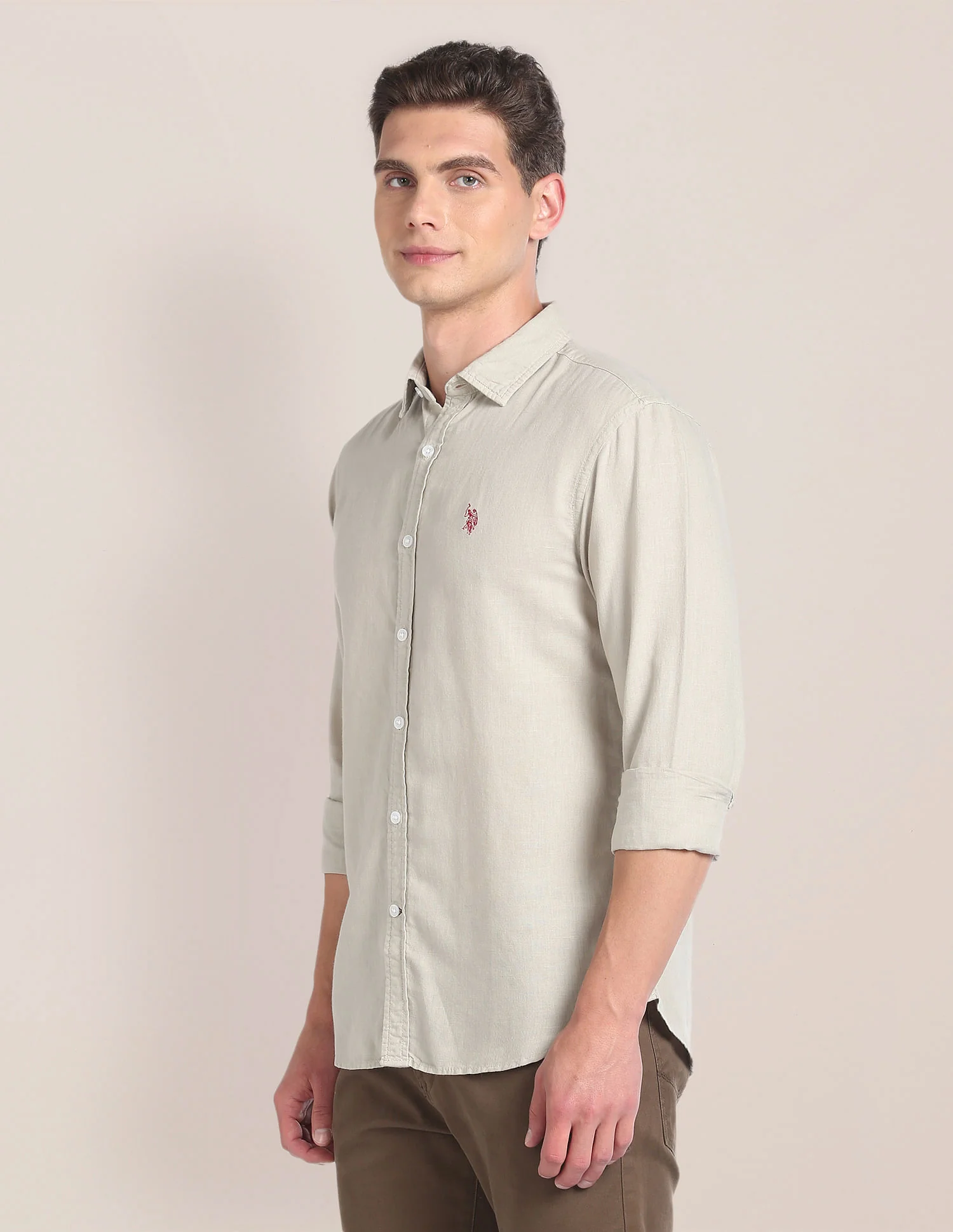 Linen Tailored Fit Shirt - Image 4