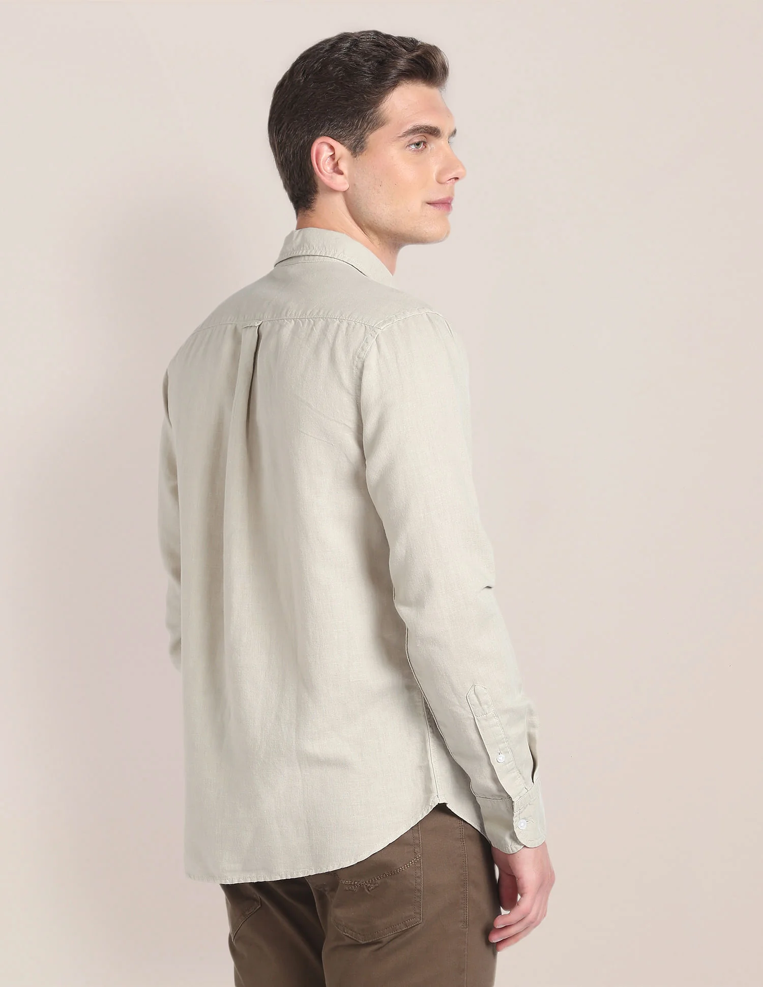 Linen Tailored Fit Shirt - Image 5