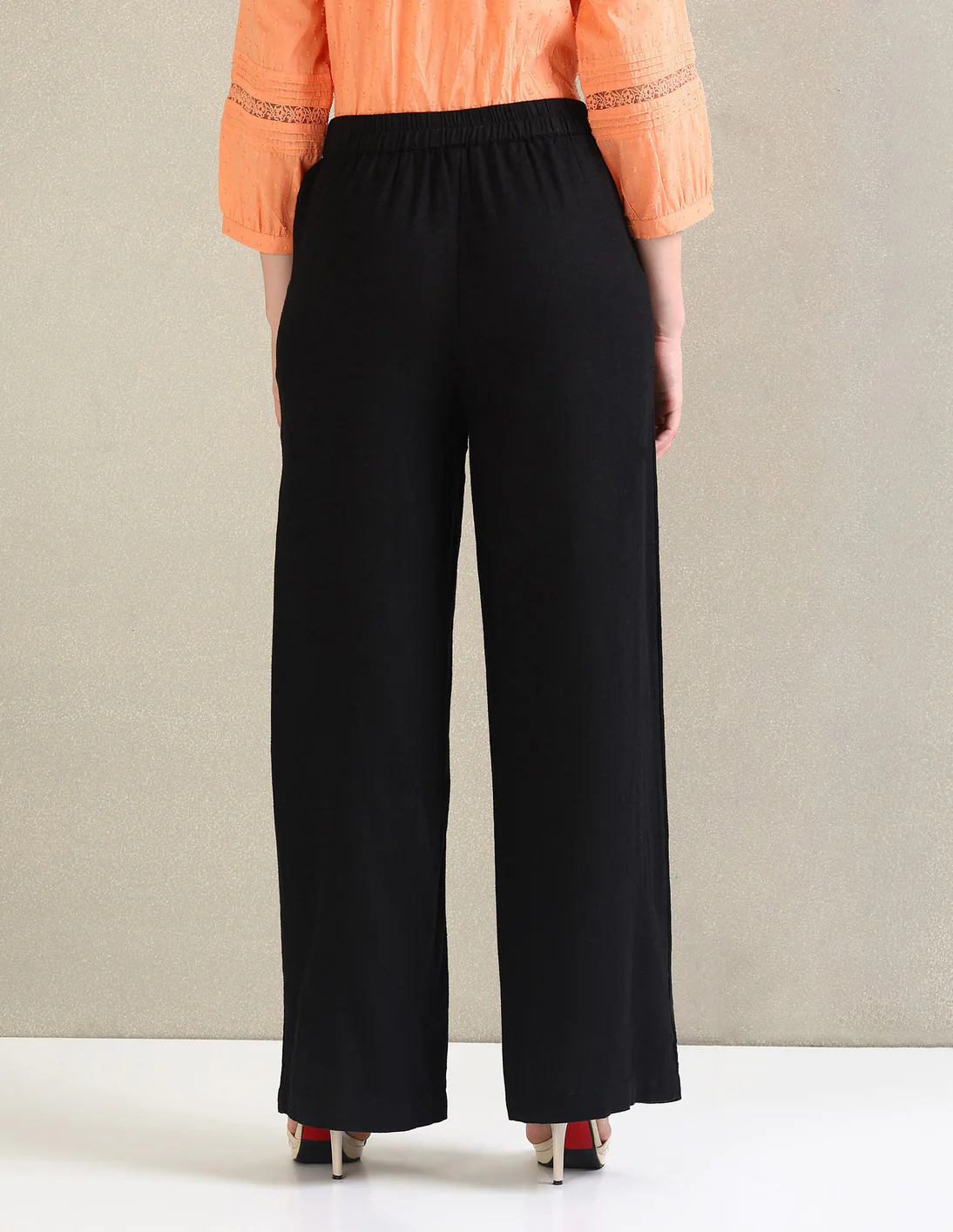 Linen Wide Leg Trousers - Image 5