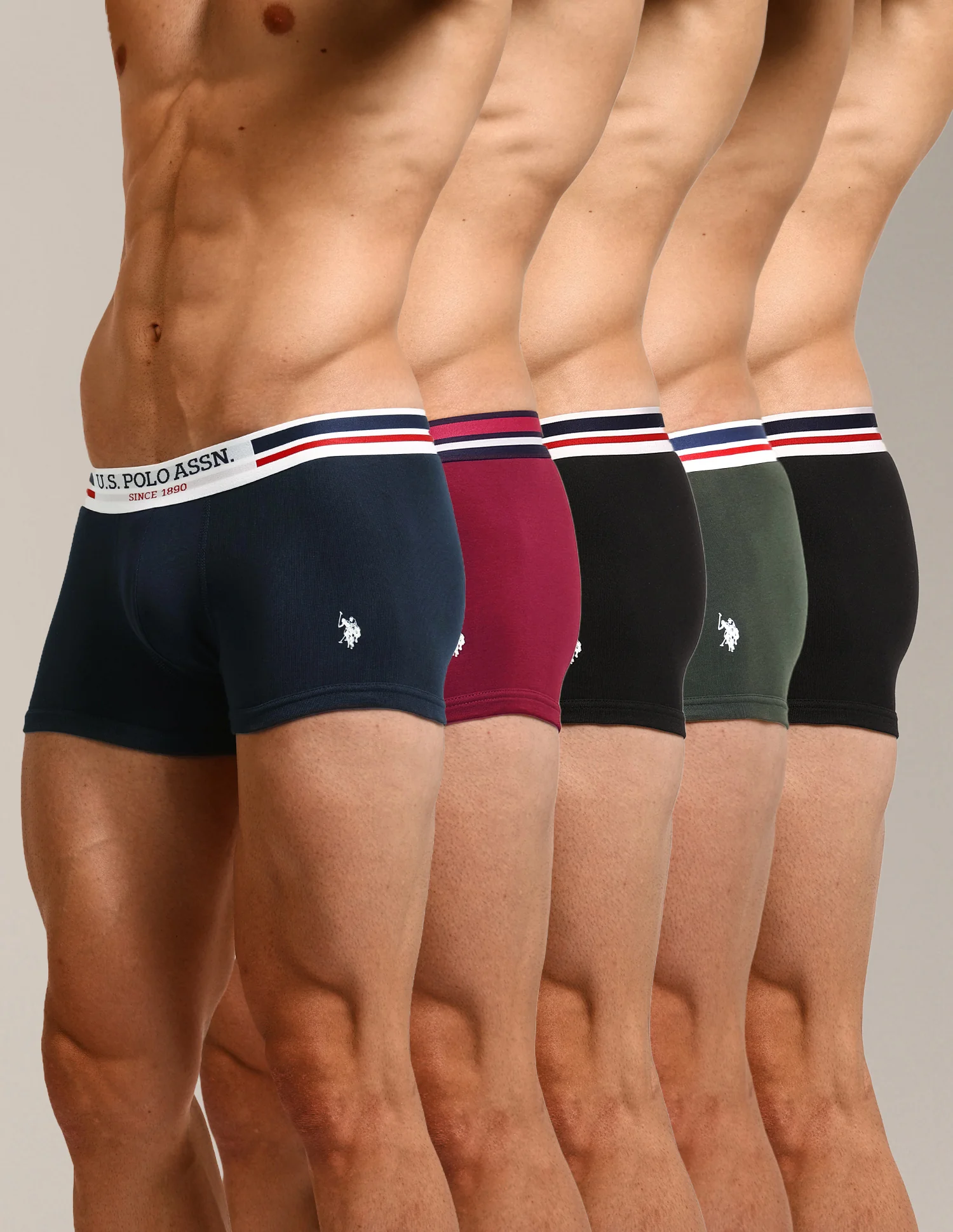 Solid Logo Waistband I641-P5 Trunks - Pack Of 5 - Image 10