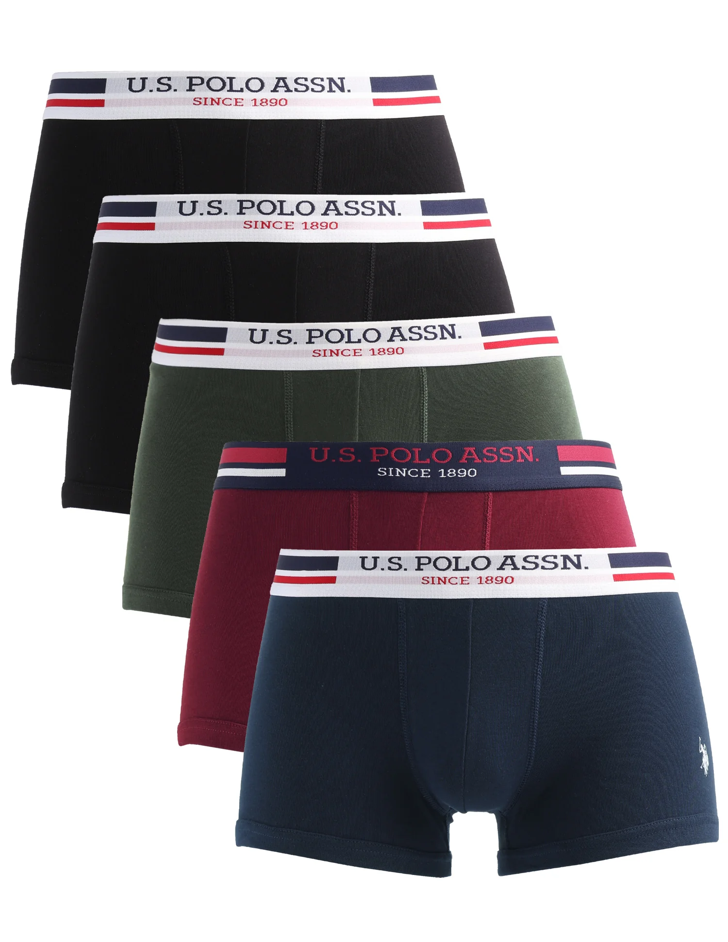 Solid Logo Waistband I641-P5 Trunks - Pack Of 5 - Image 16