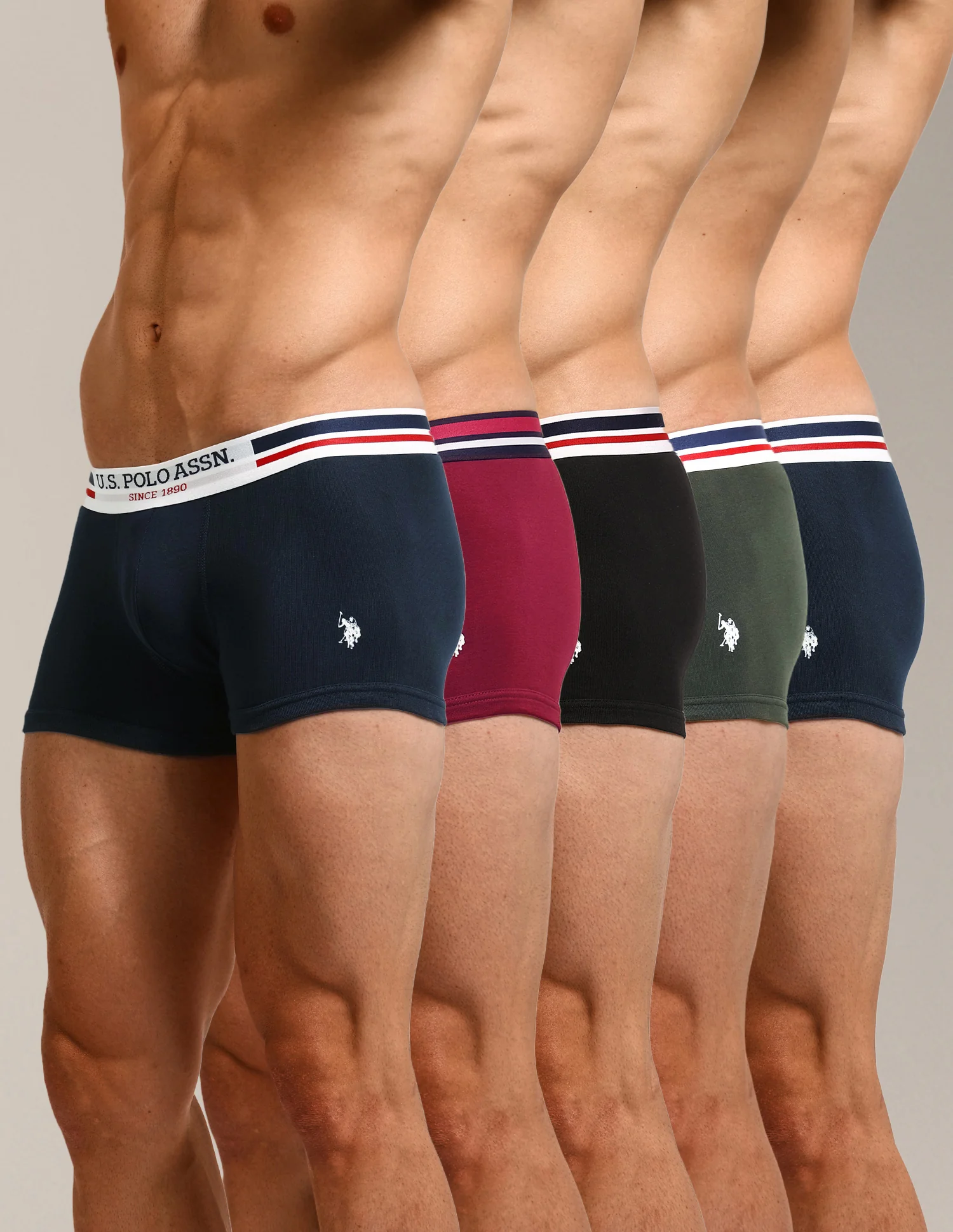 Solid Logo Waistband I641-P5 Trunks - Pack Of 5 - Image 10