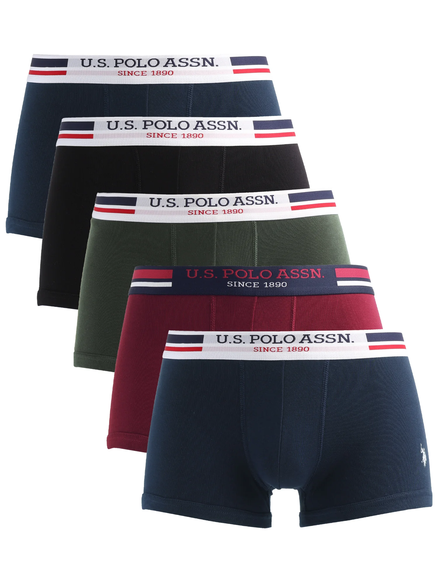 Solid Logo Waistband I641-P5 Trunks - Pack Of 5 - Image 16