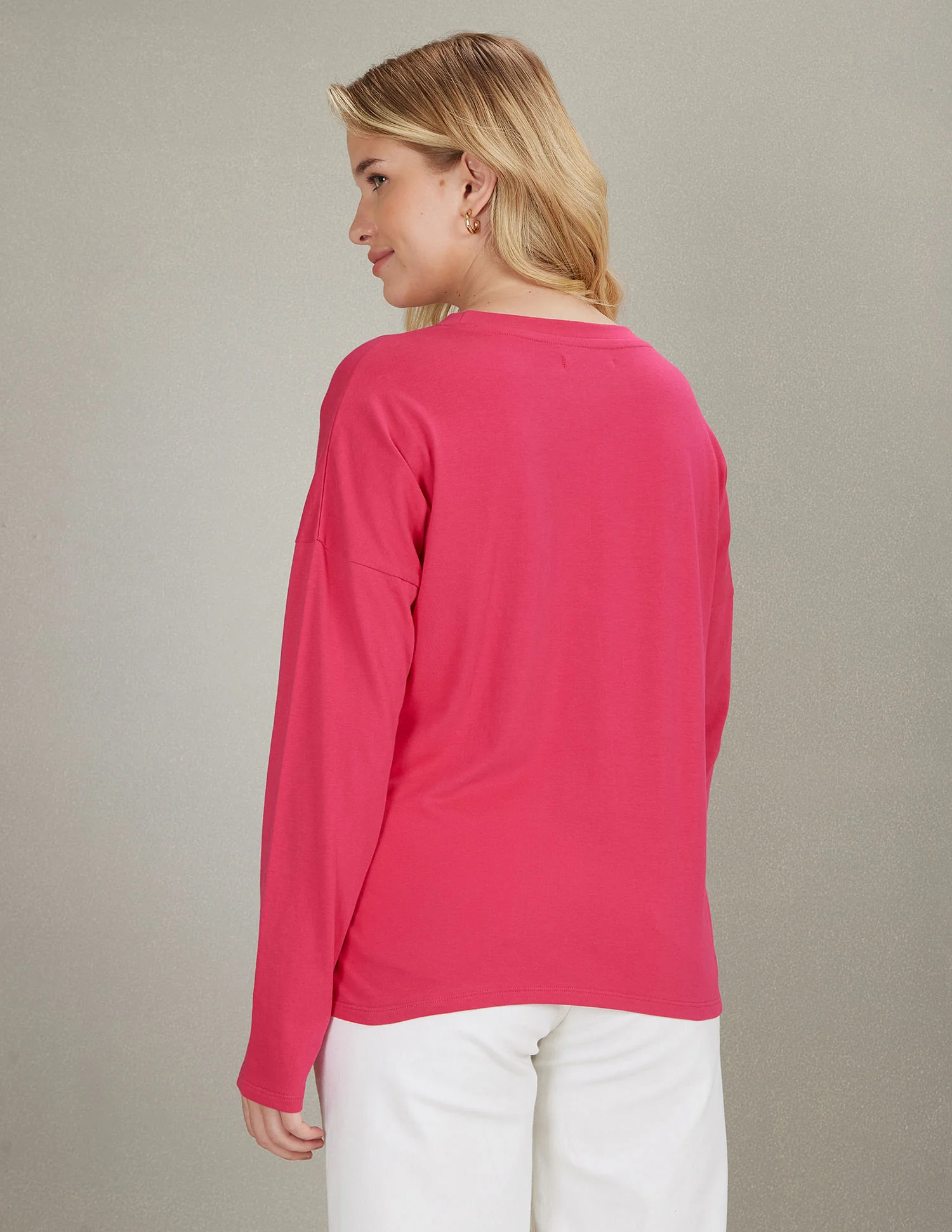 Long Sleeve Brand Print T-Shirt - Image 5