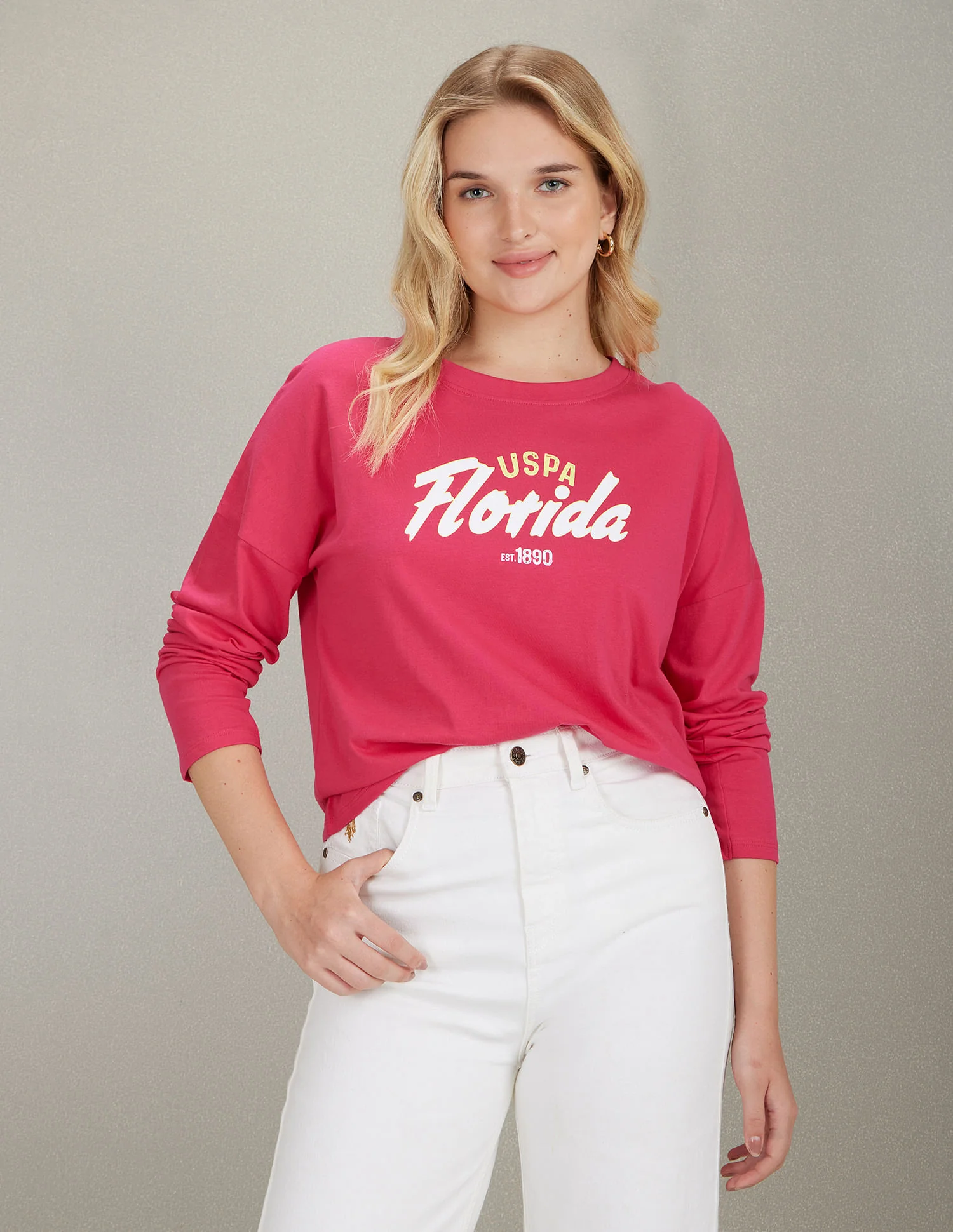 Long Sleeve Brand Print T-Shirt - Image 6