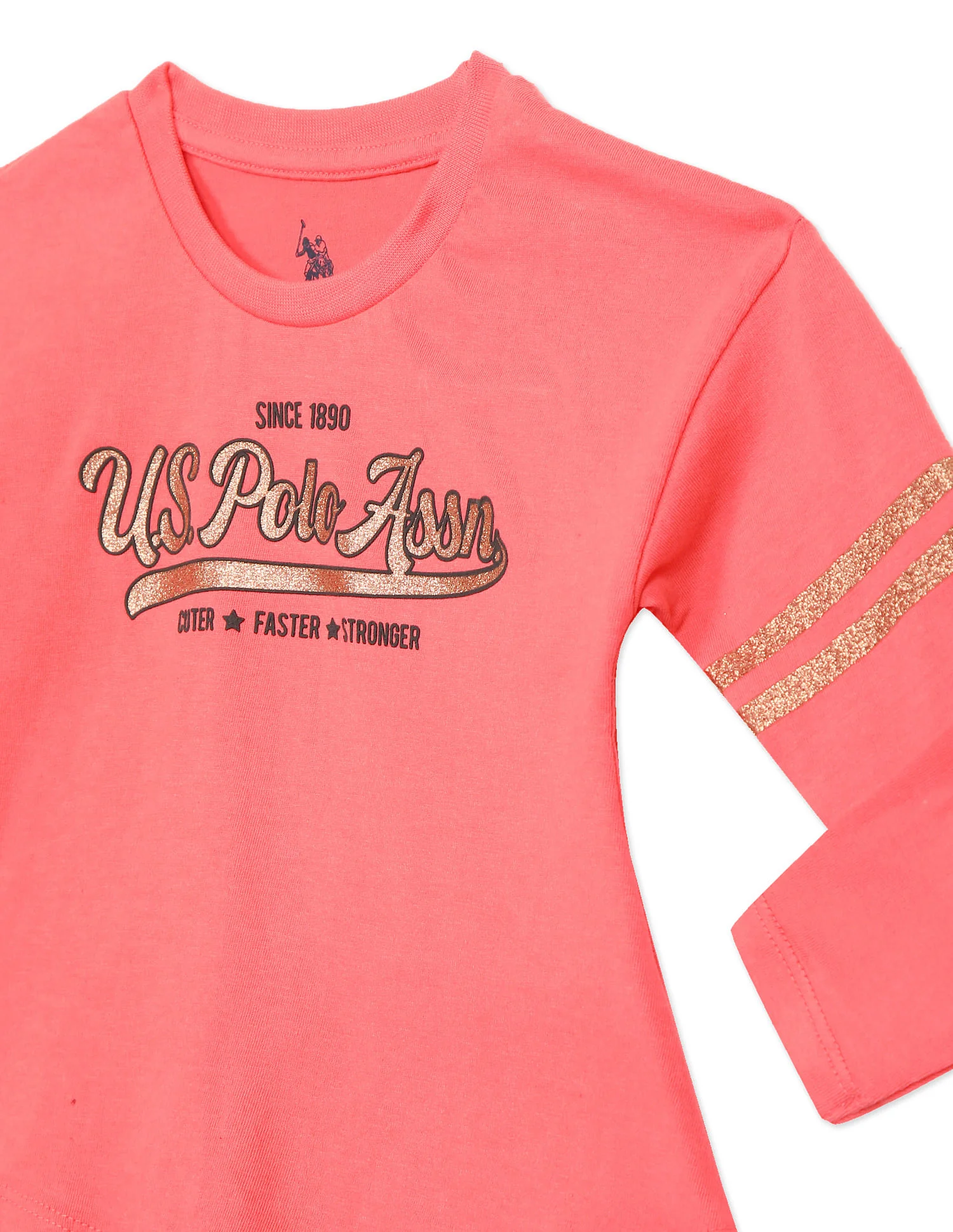 Long Sleeve Brand Print T-Shirt - Image 4