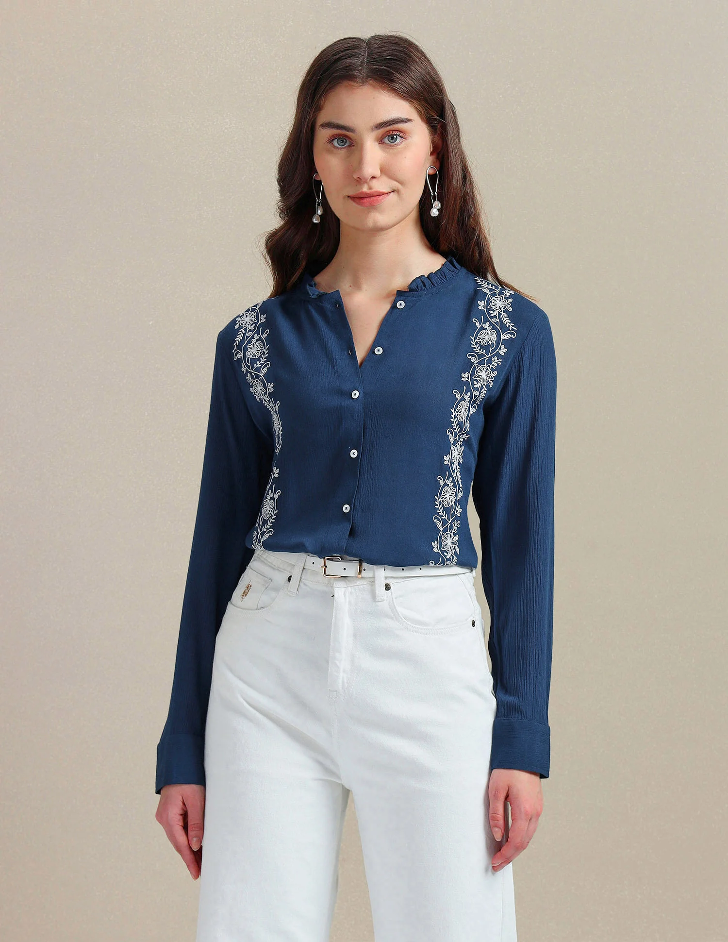 Long Sleeve Embroidered Top - Image 6