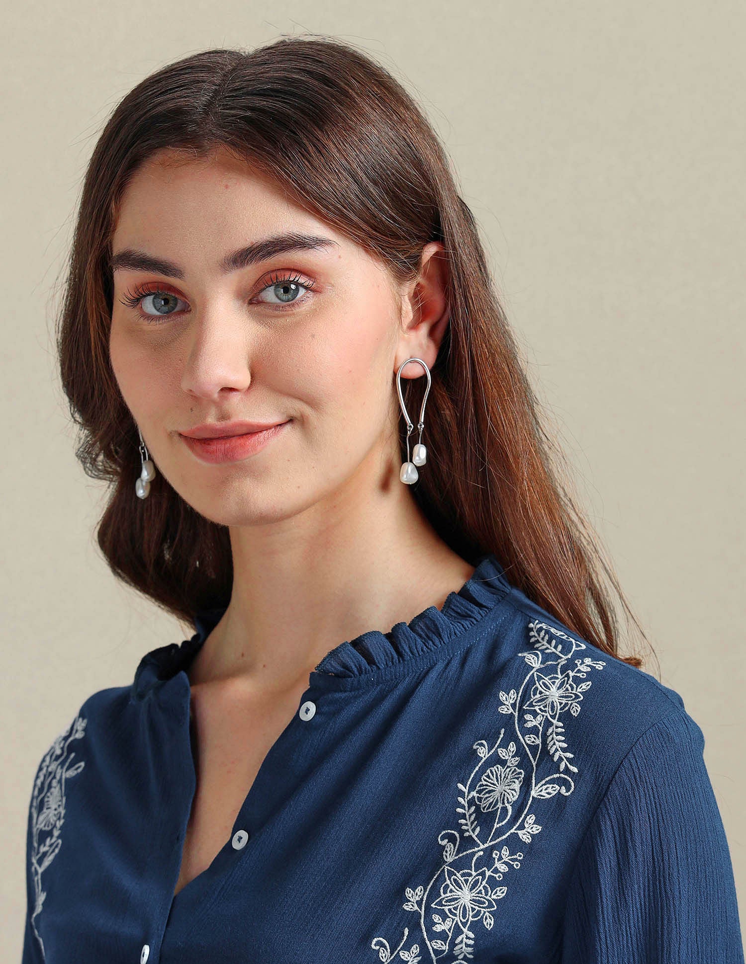 Long Sleeve Embroidered Top - Image 7