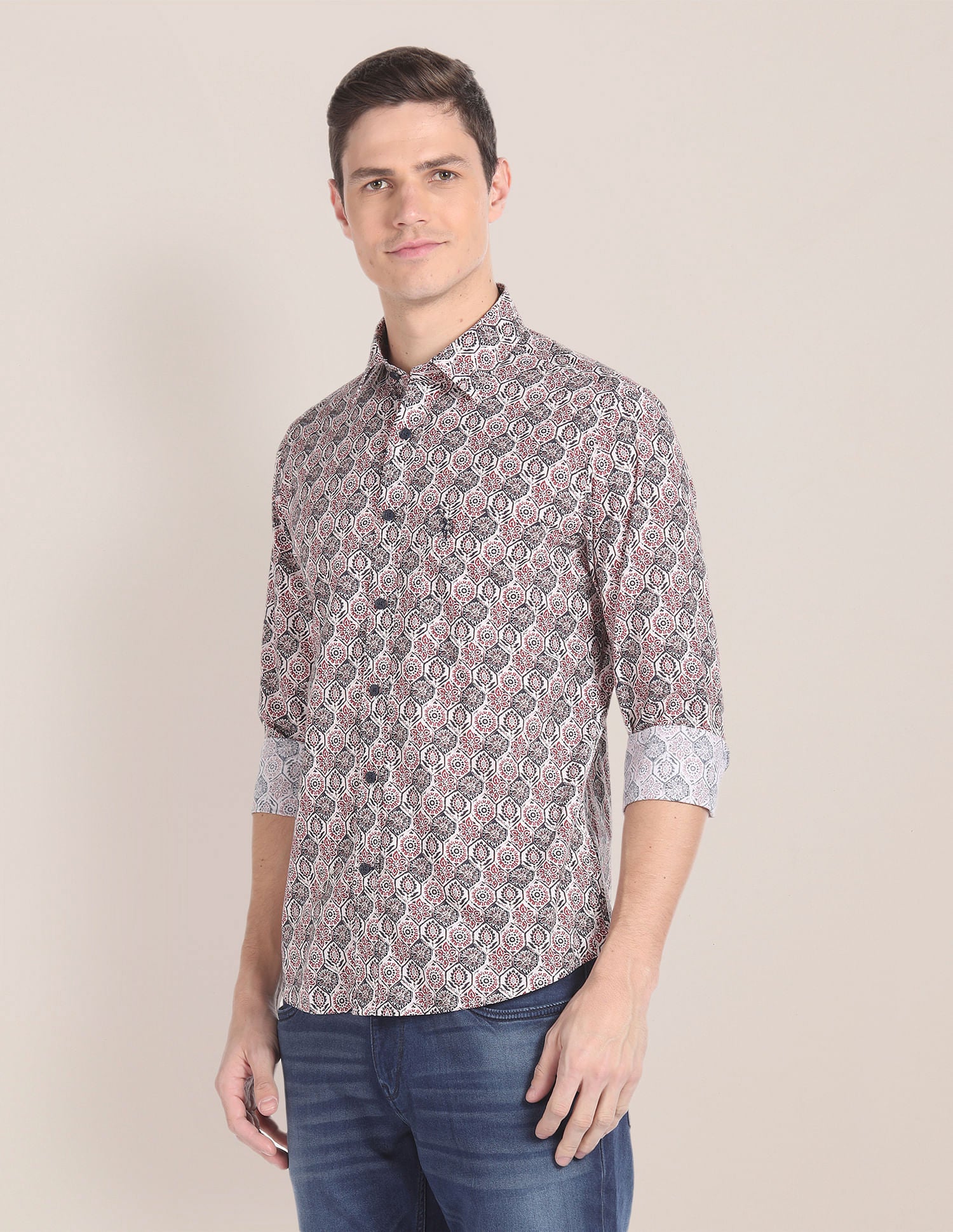 Long Sleeve Floral Print Shirt - Image 4