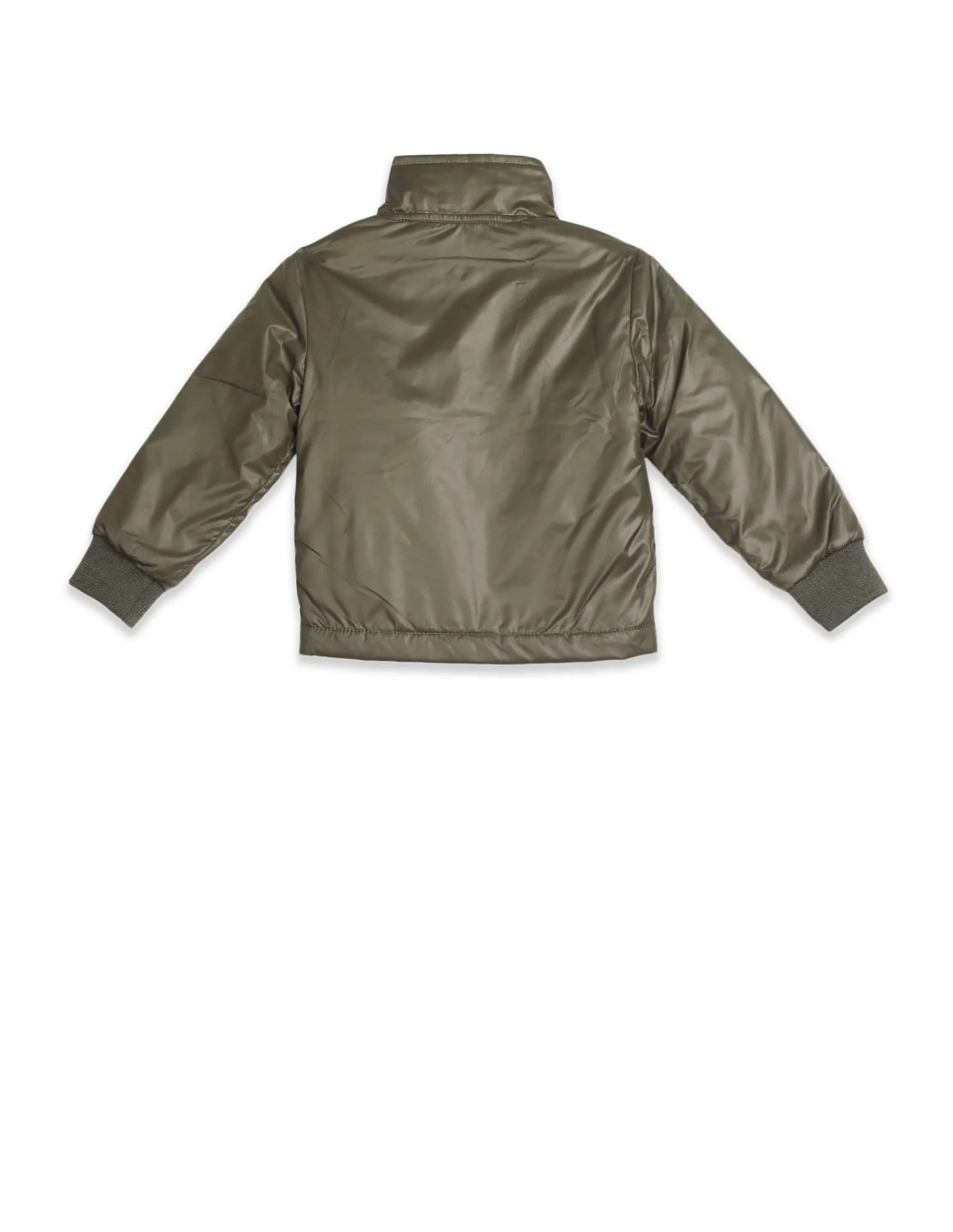 Long Sleeve High Neck Casual Jacket - Image 2