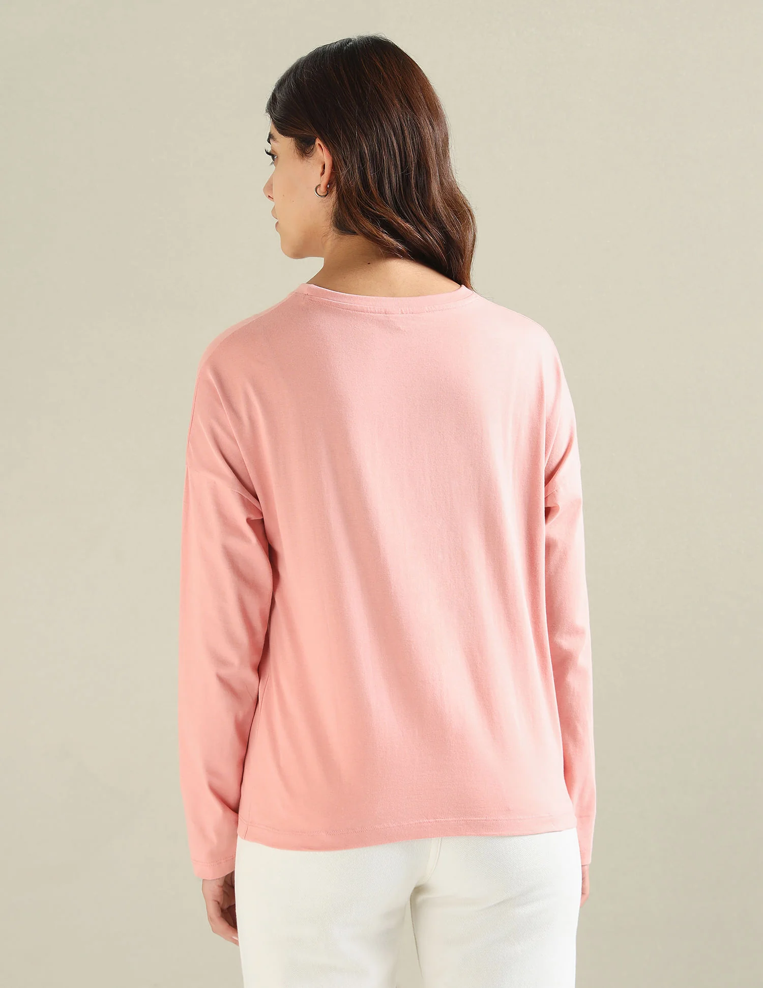 Drop Shoulder Pure Cotton T-Shirt - Image 5