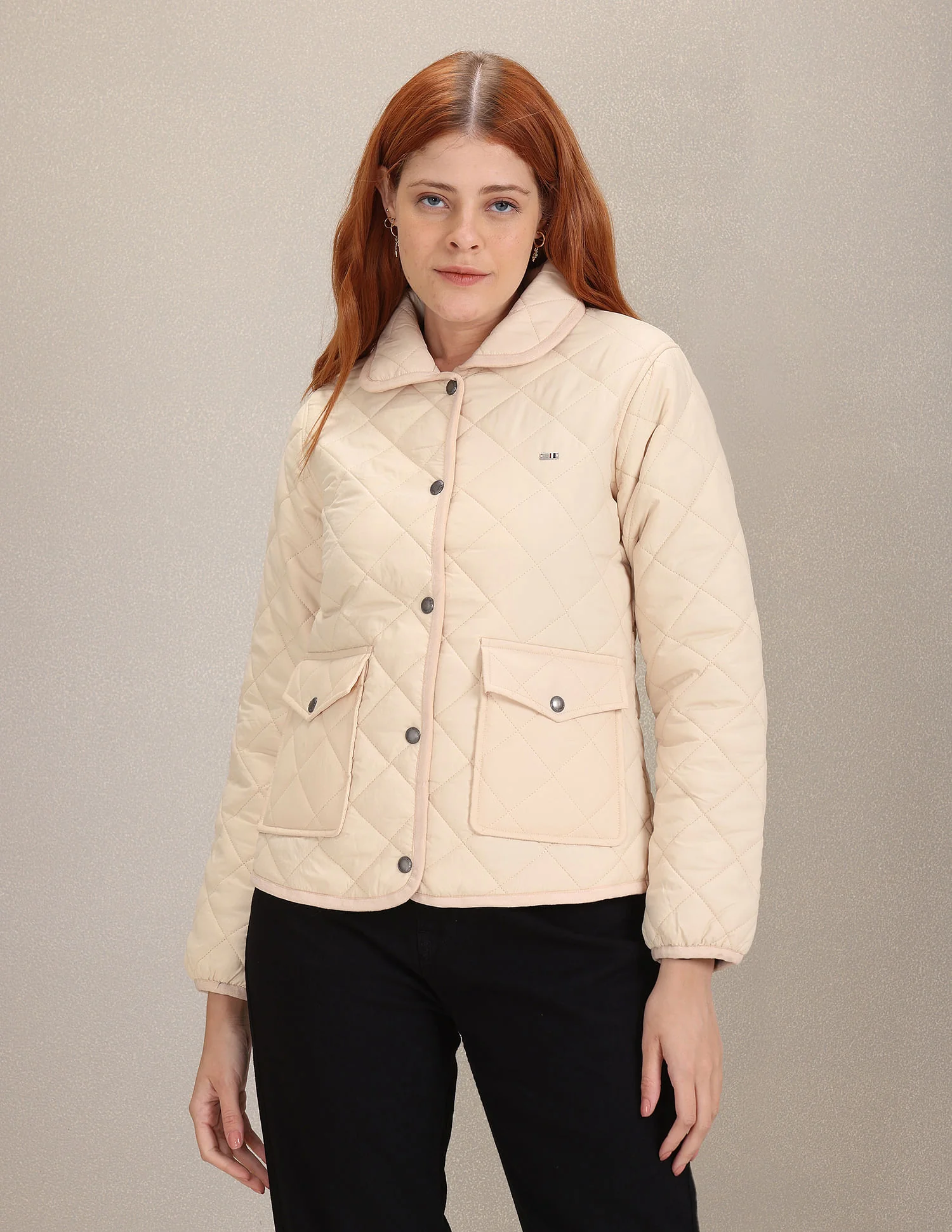 Long Sleeve Solid Quilted Jacket - Image 6