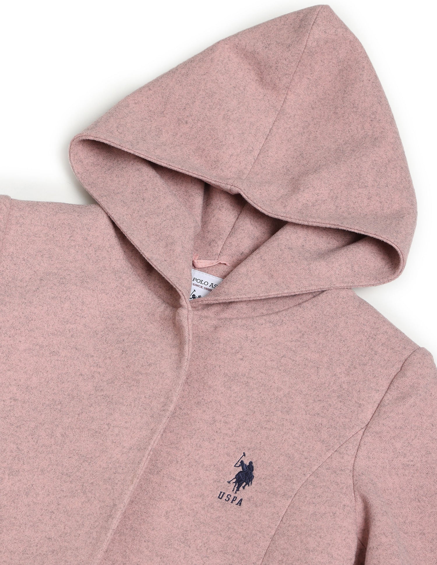Longline Heathered Hooded Jacket - Image 2