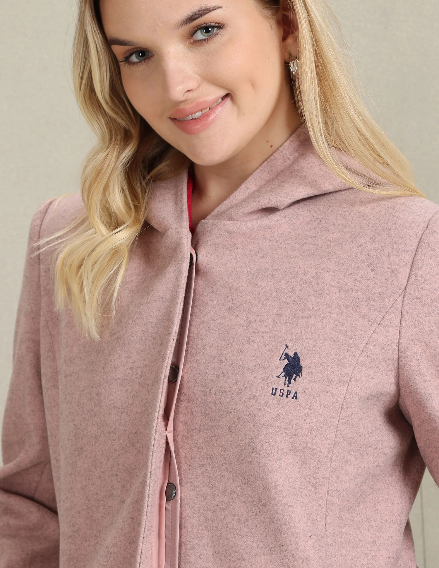 Longline Heathered Hooded Jacket - Image 7