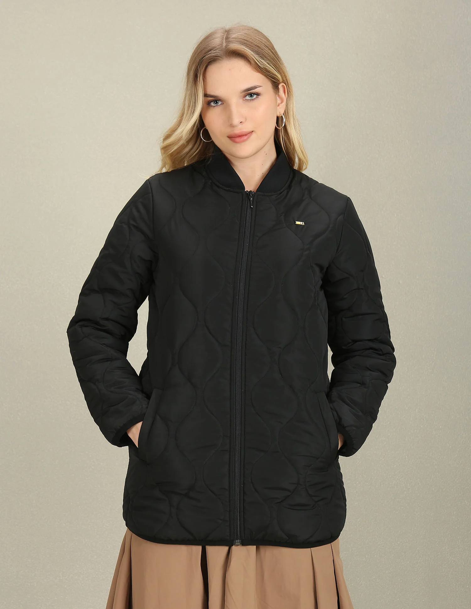 Longline Stand Neck Jacket - Image 6