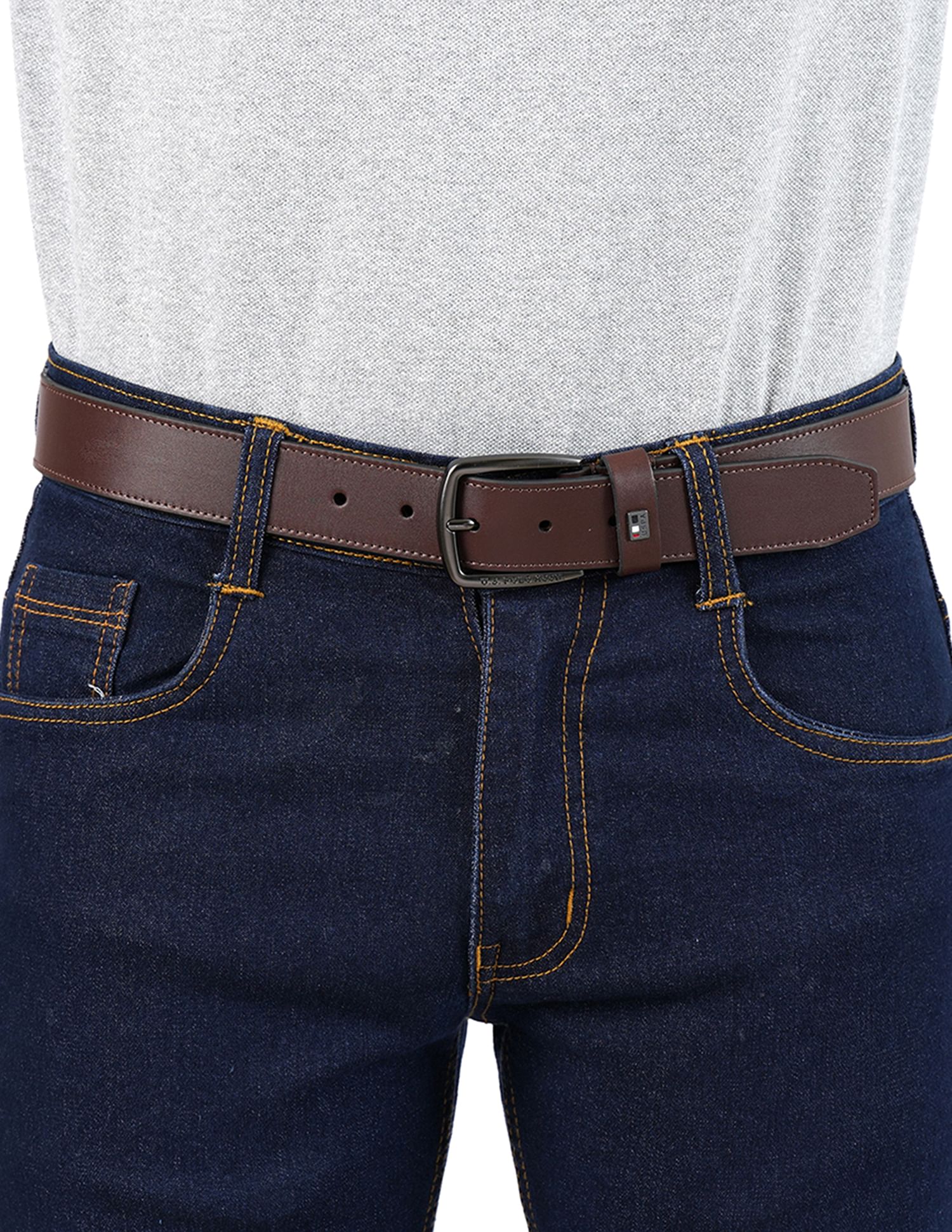 Luca Solid Leather Belt - Image 6