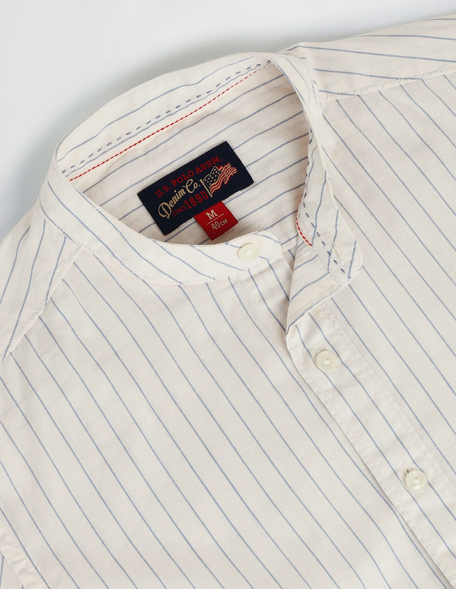 Mandarin Collar Slim Fit Shirt - Image 2