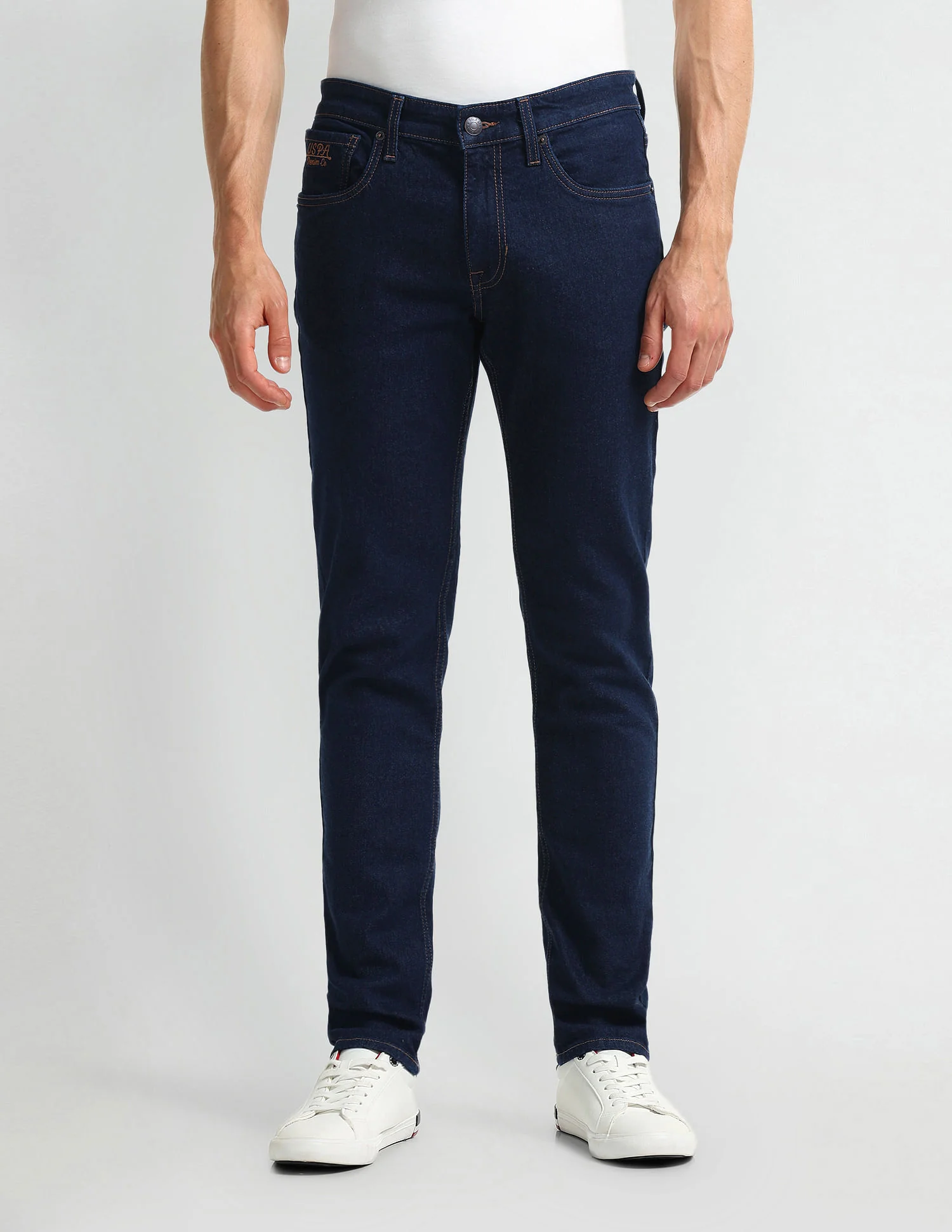 Brandon Fit Slim Tapered Navy Jeans