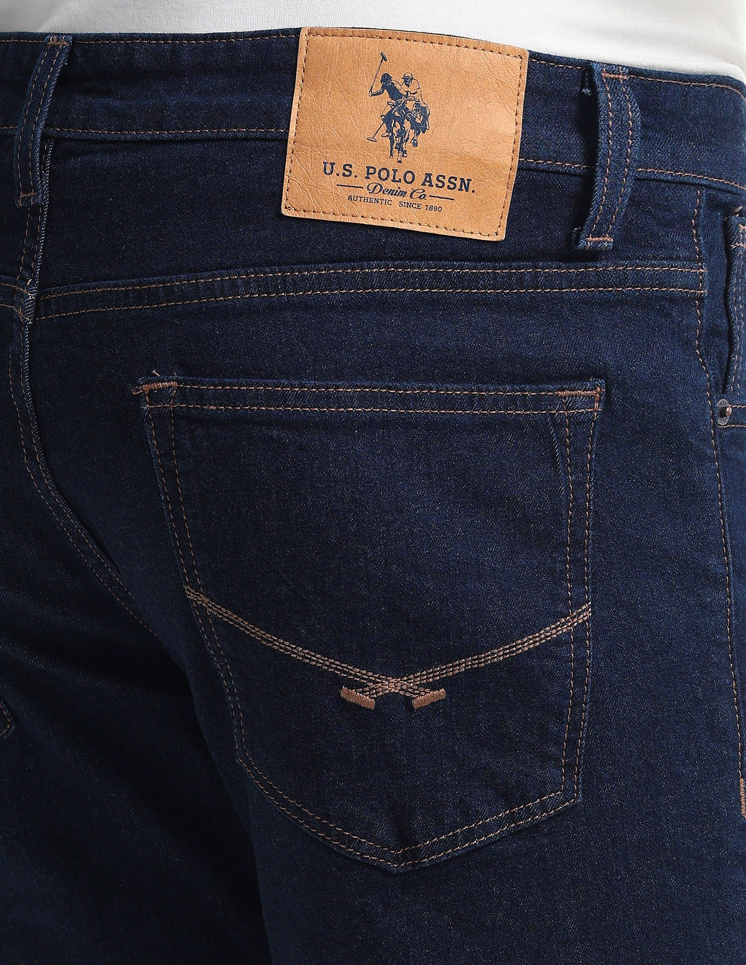 Brandon Fit Slim Tapered Navy Jeans - Image 8