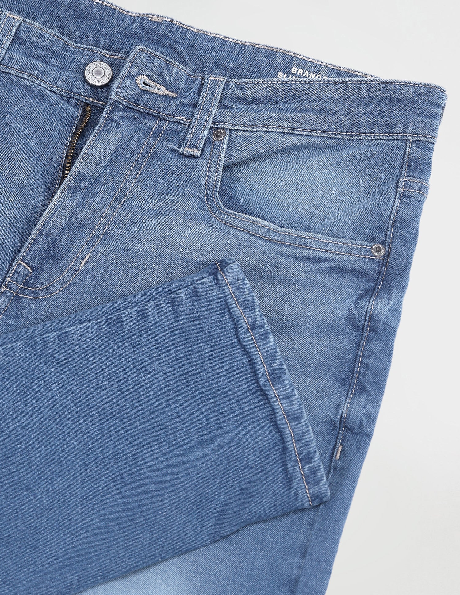 Brandon Slim Fit Tapered Blue Jeans - Image 2