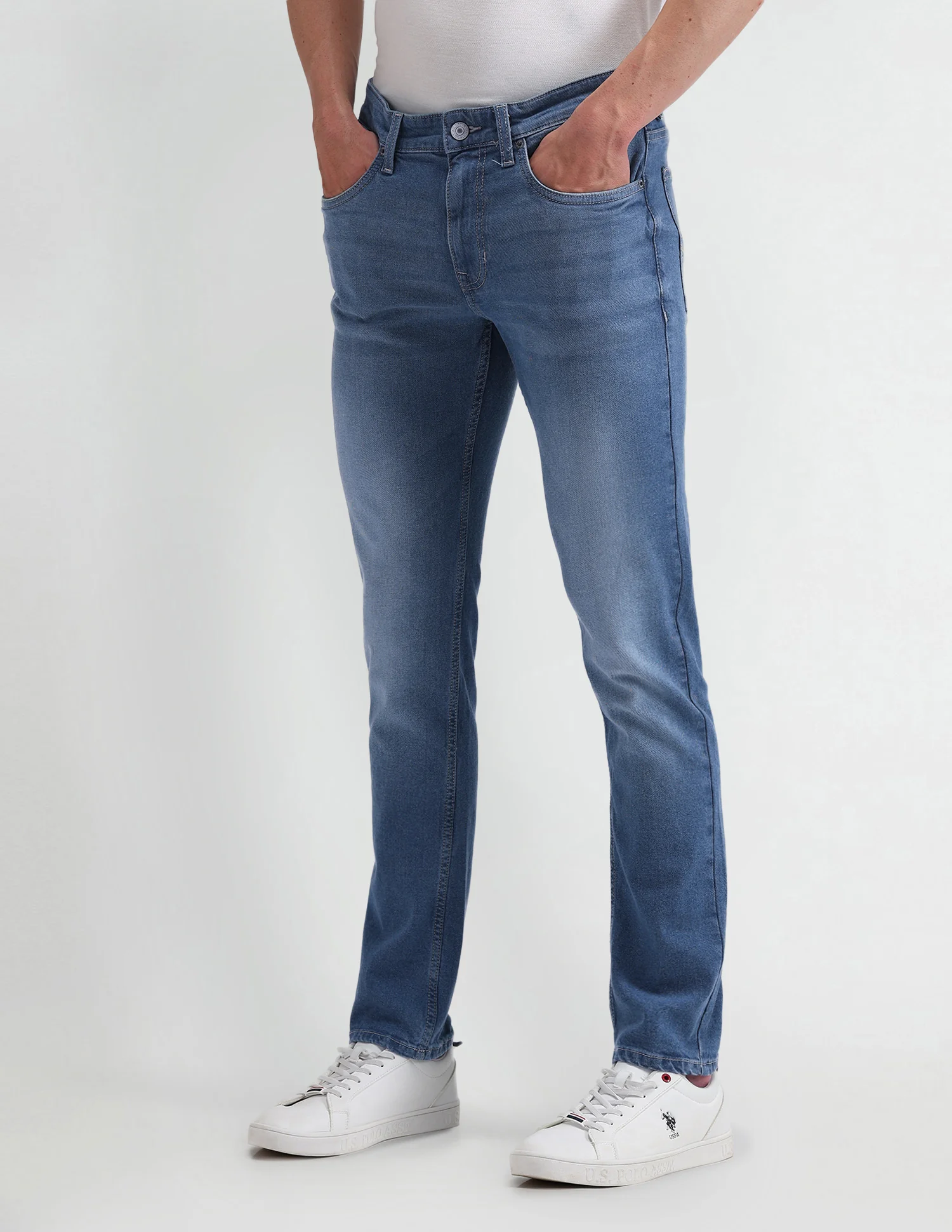 Brandon Slim Fit Tapered Blue Jeans - Image 4