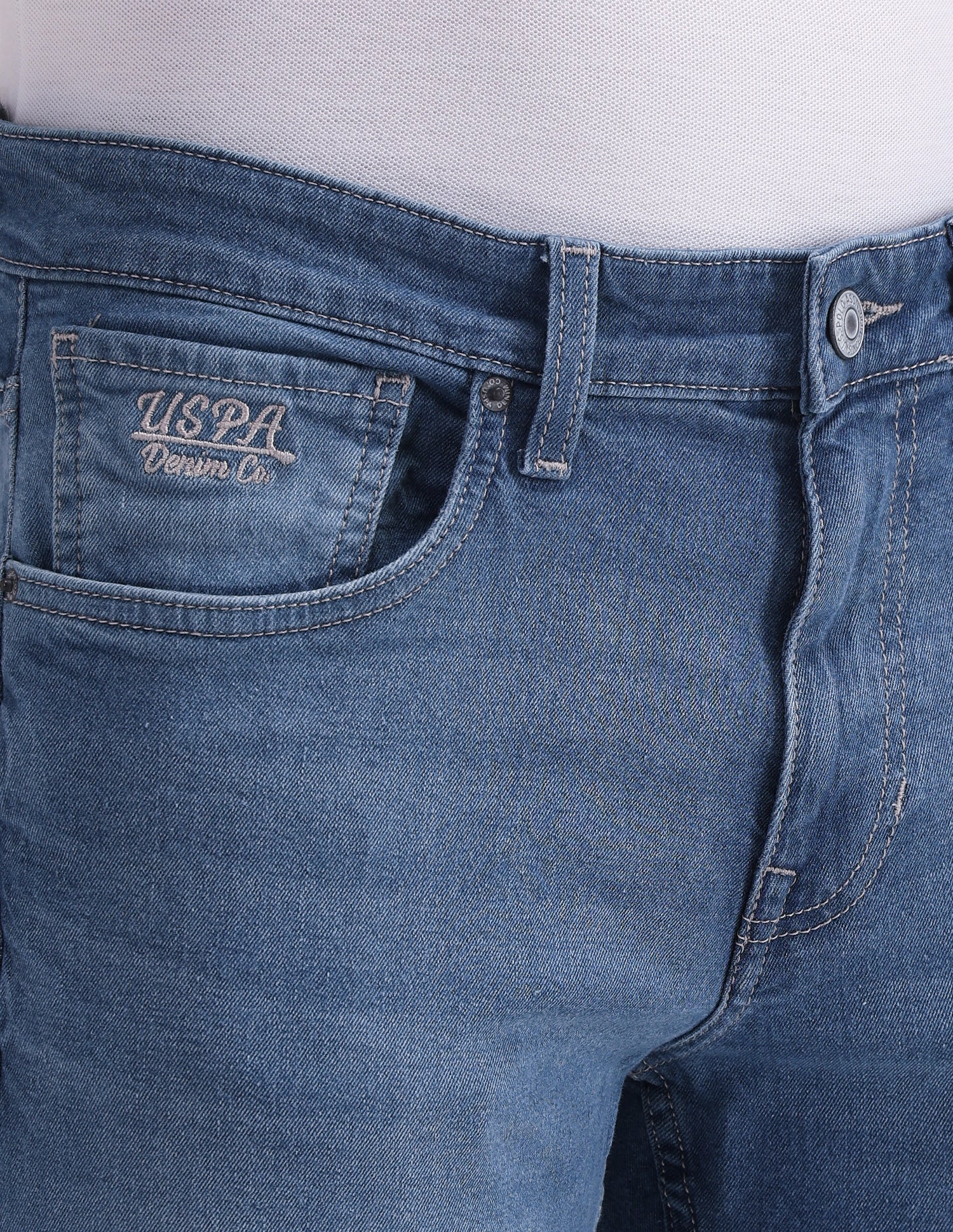 Brandon Slim Fit Tapered Blue Jeans - Image 8
