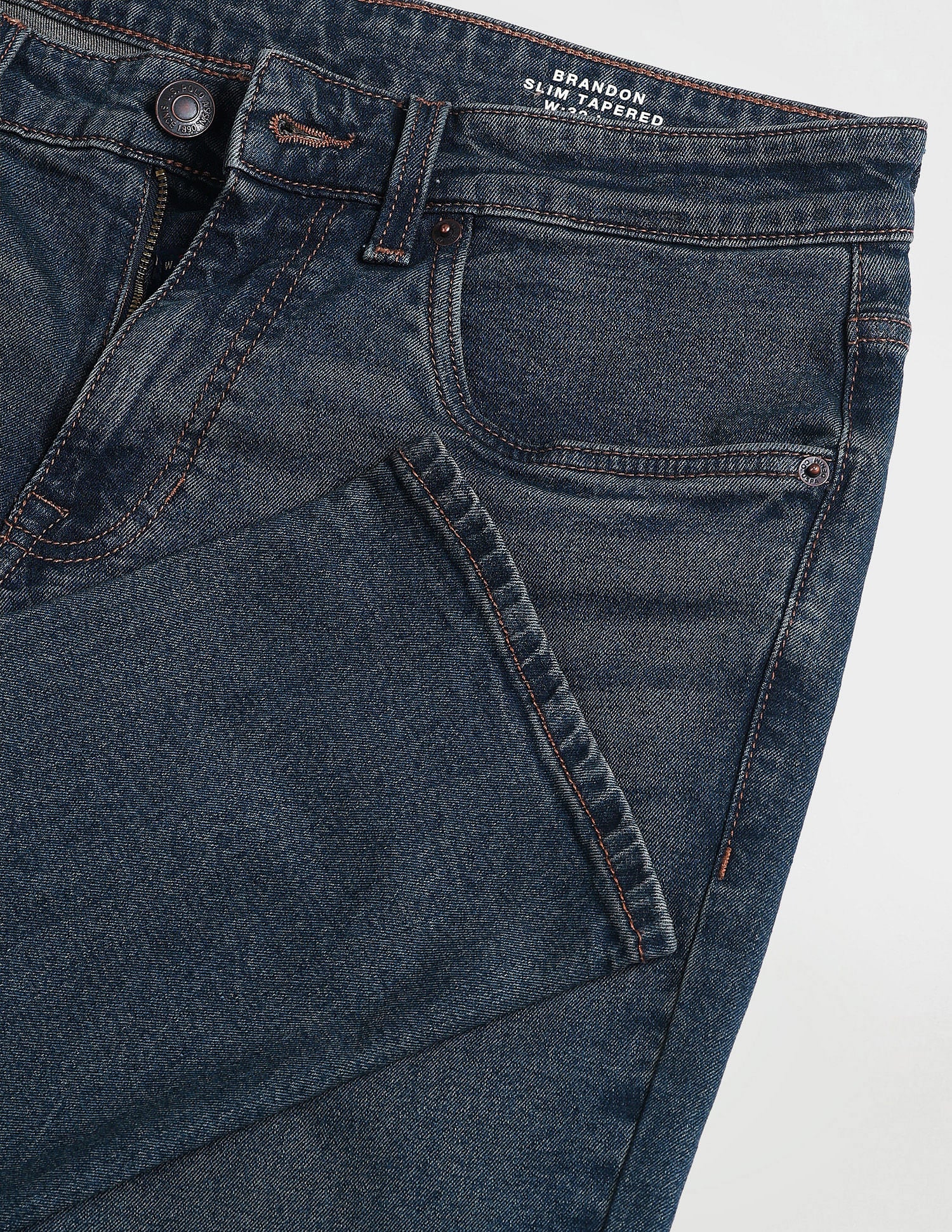 Brandon Slim Fit Tapered Blue Jeans - Image 2