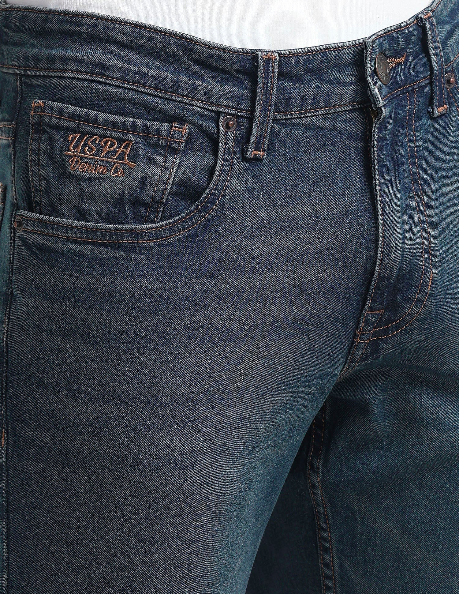 Brandon Slim Fit Tapered Blue Jeans - Image 7
