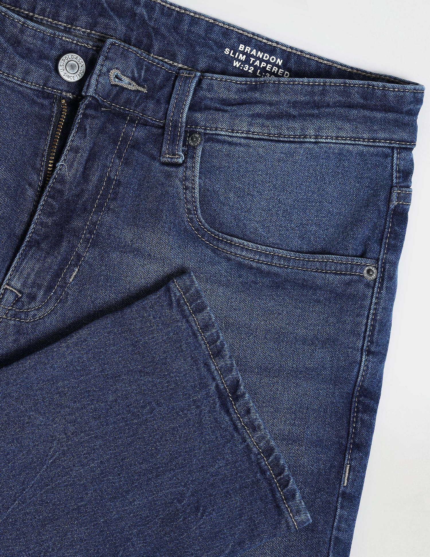 Brandon Slim Tapered Blue Jeans - Image 2