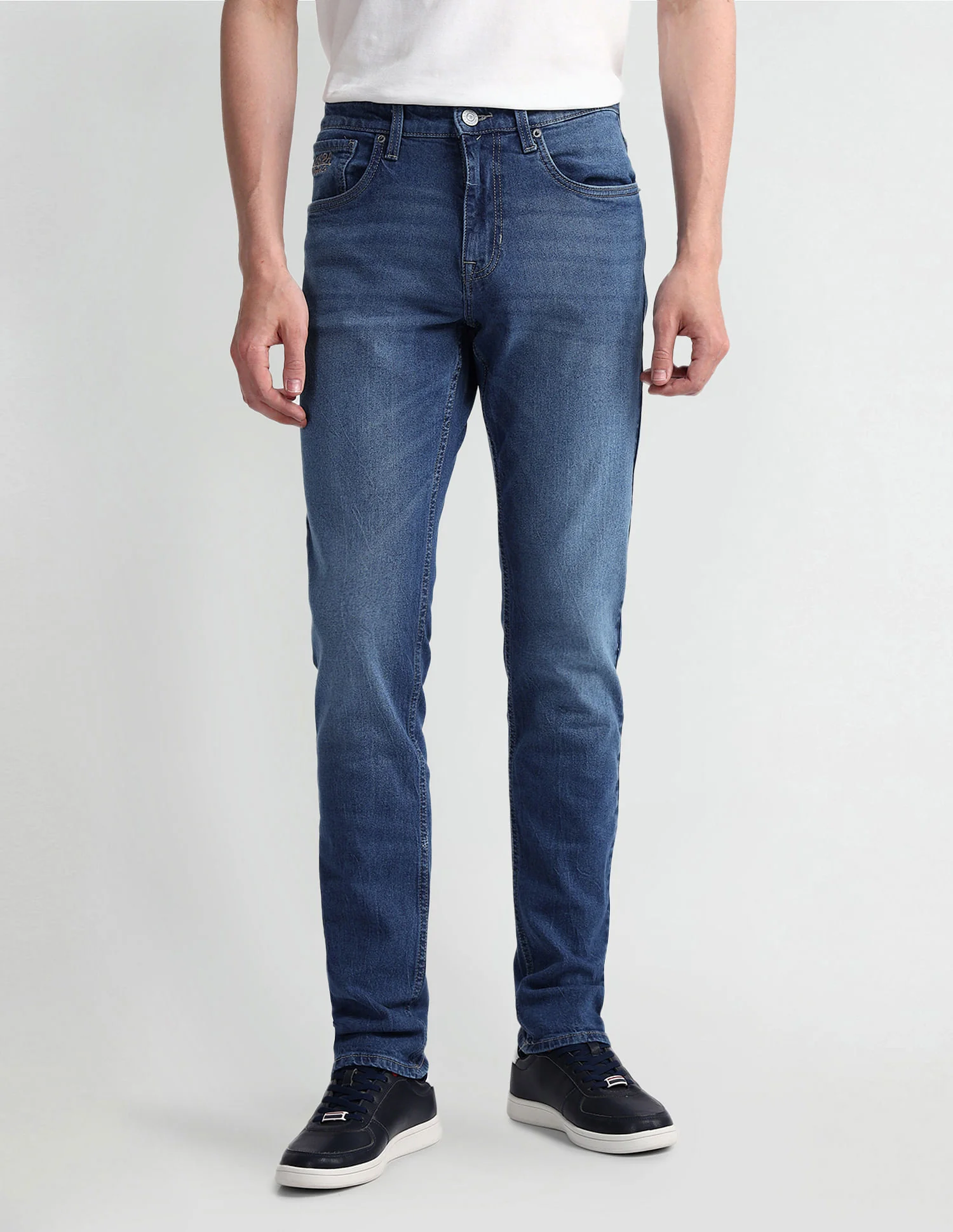 Brandon Slim Tapered Blue Jeans - Image 6