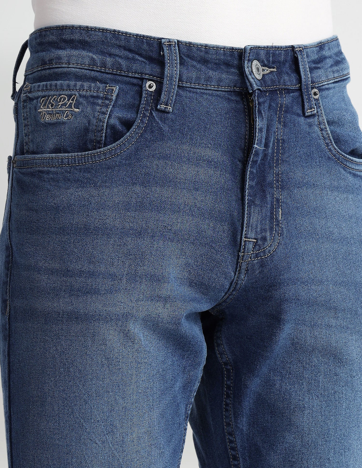 Brandon Slim Tapered Blue Jeans - Image 7
