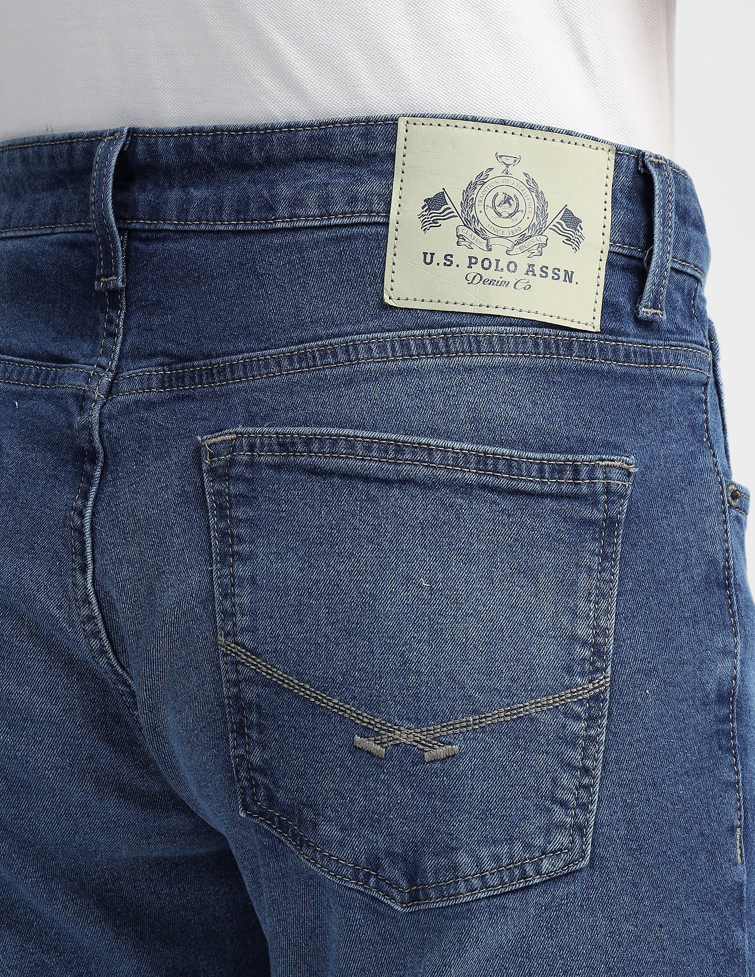 Brandon Slim Tapered Blue Jeans - Image 8