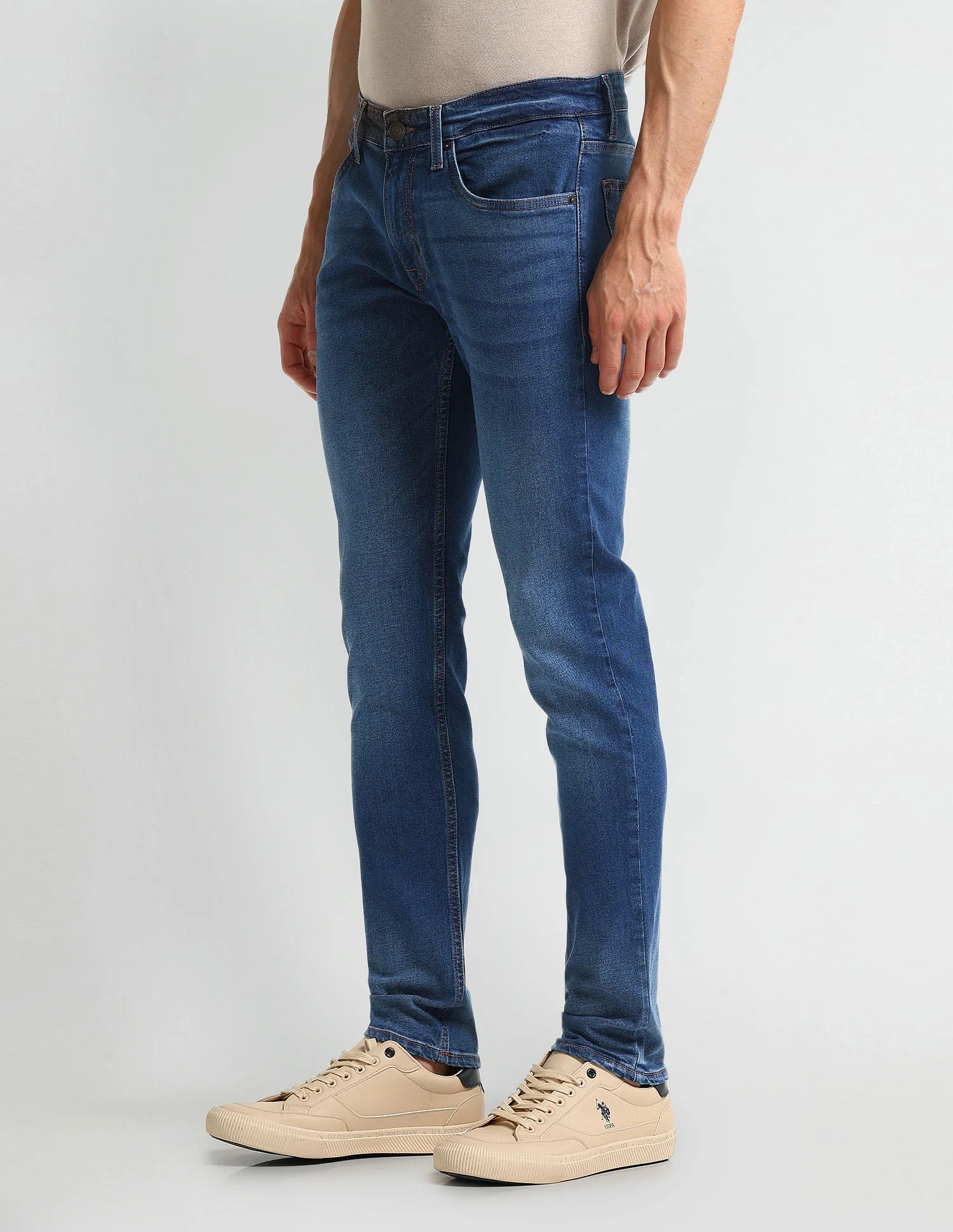 Brandon Slim Tapered Blue Jeans - Image 4