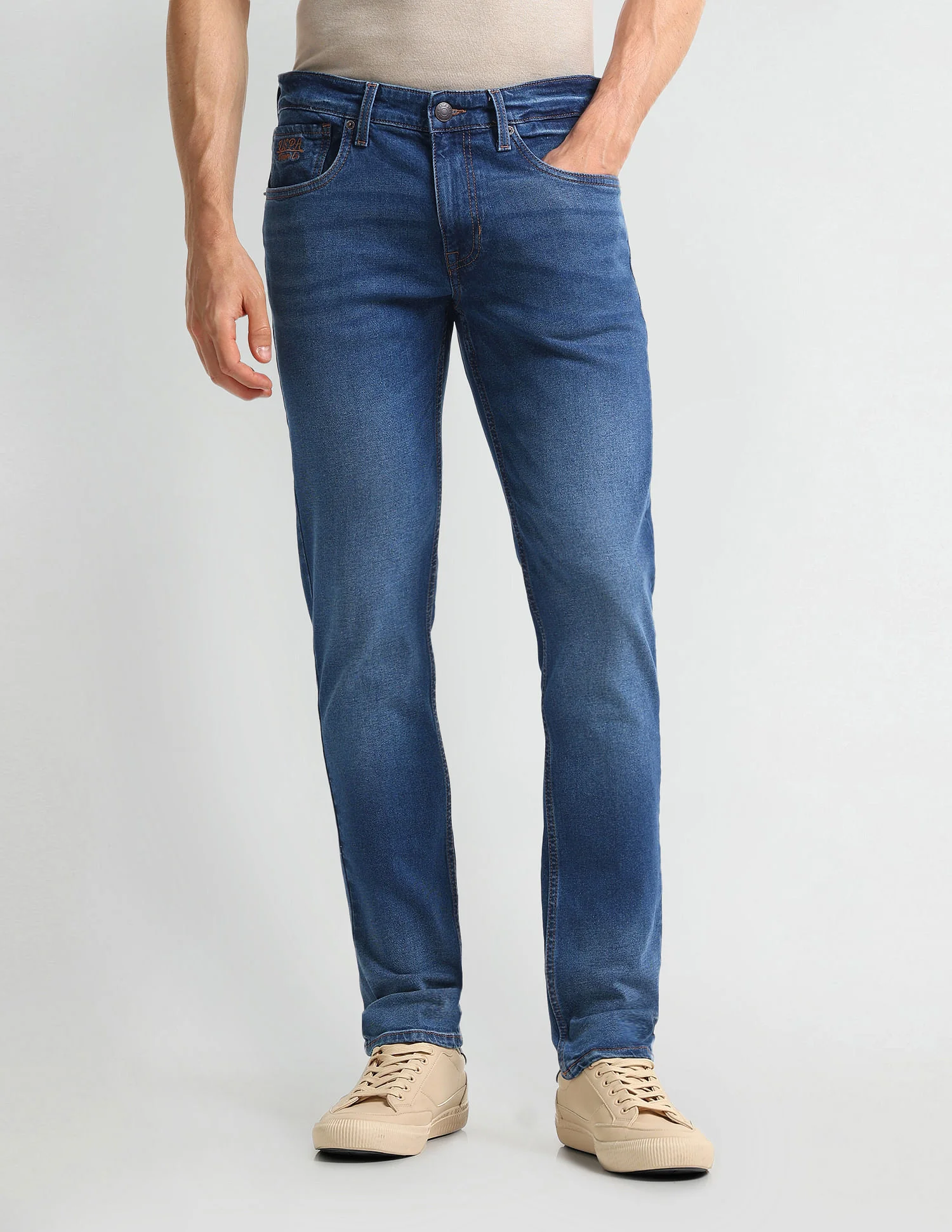 Brandon Slim Tapered Blue Jeans - Image 6