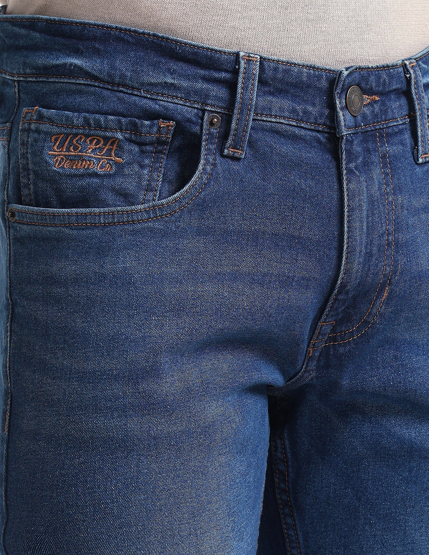 Brandon Slim Tapered Blue Jeans - Image 7
