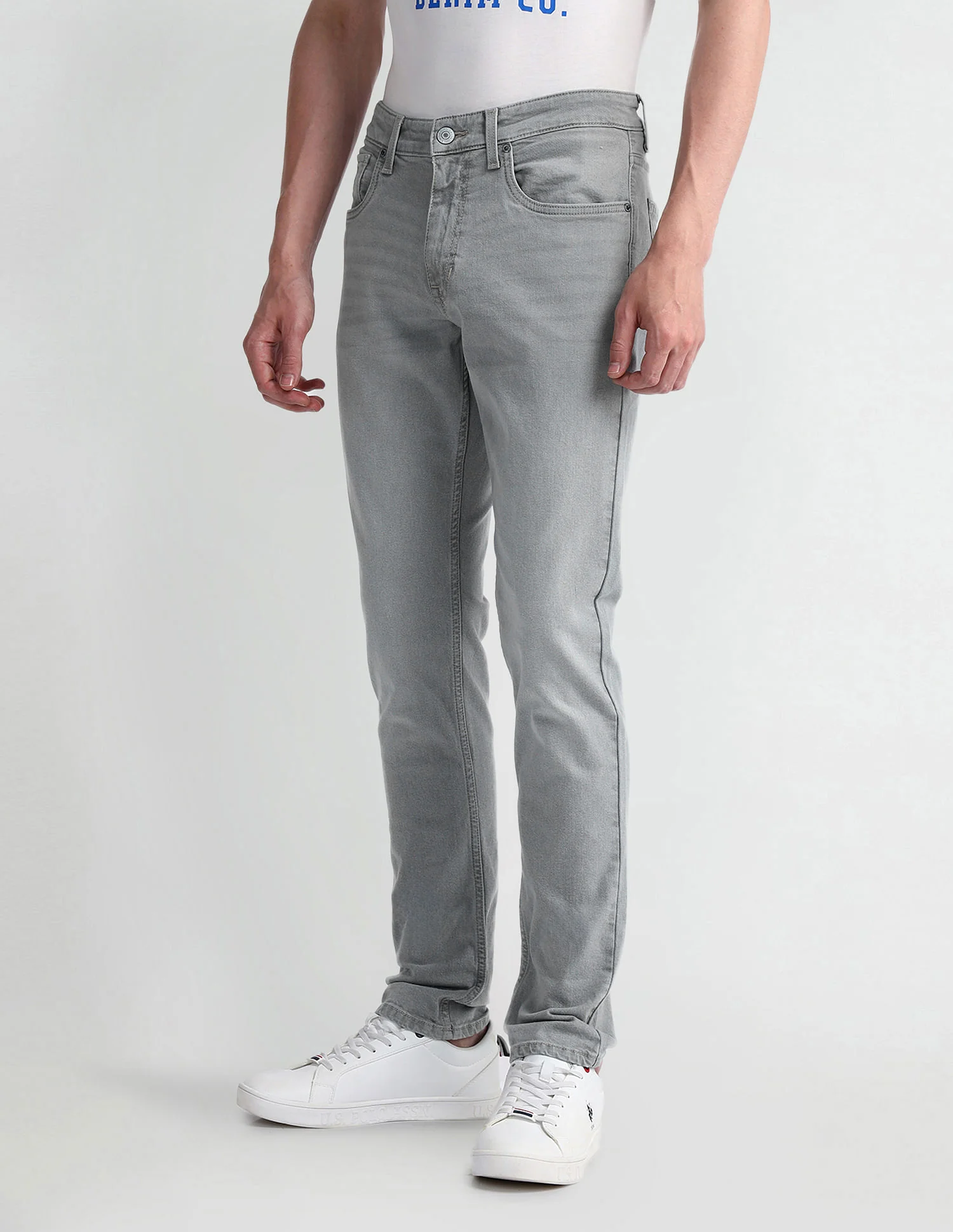 Brandon Slim Tapered Grey Jeans - Image 4
