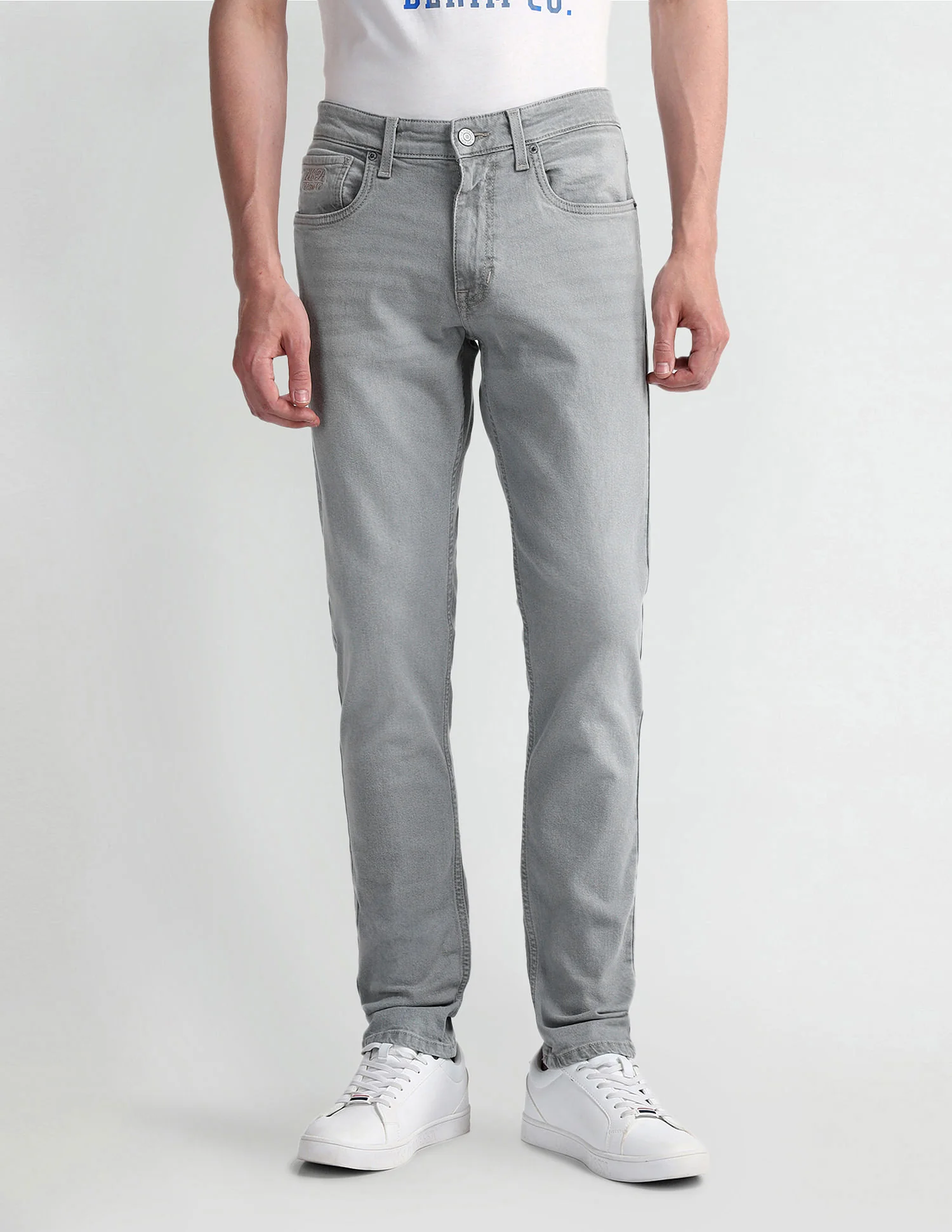 Brandon Slim Tapered Grey Jeans - Image 6
