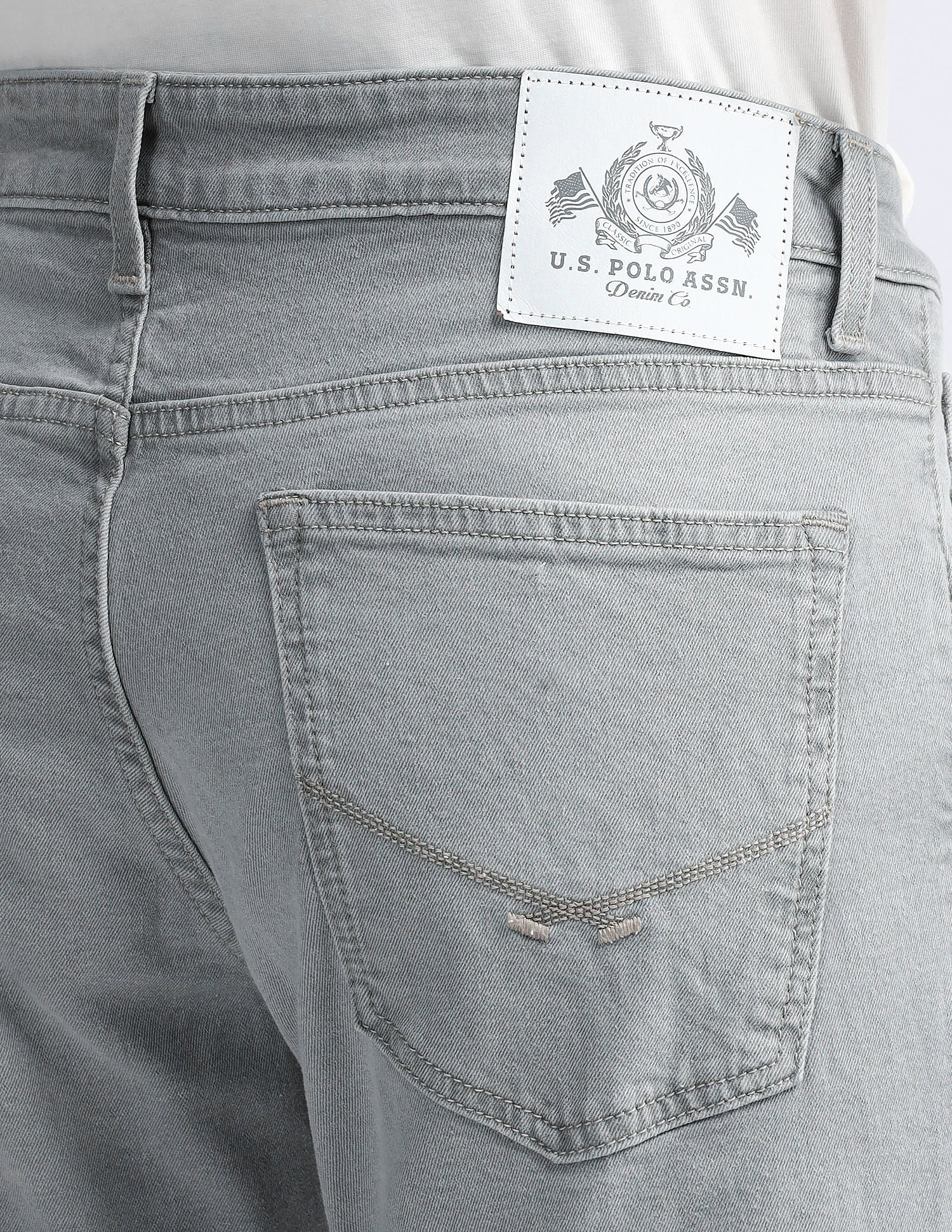 Brandon Slim Tapered Grey Jeans - Image 8