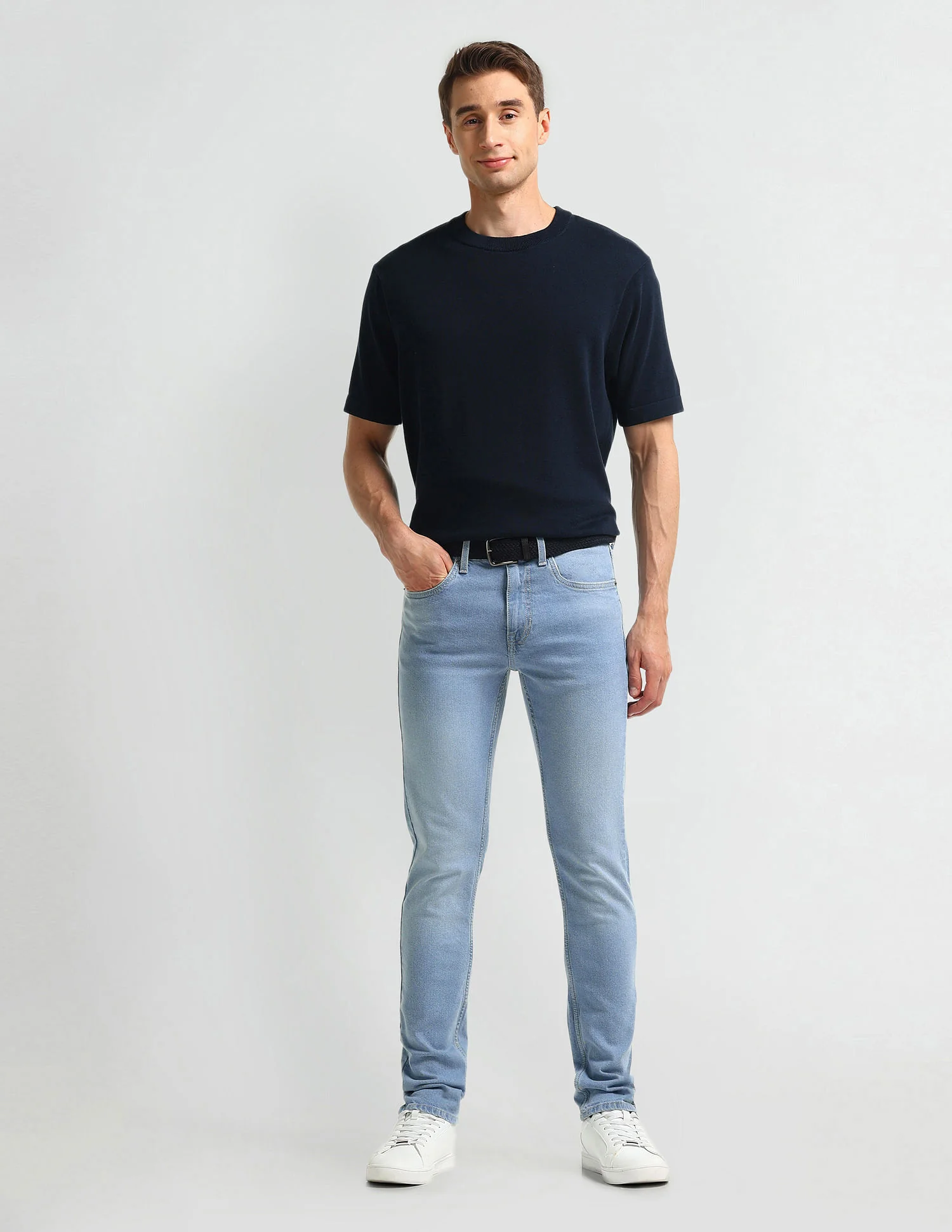 Regallo Skinny Fit Blue Jeans - Image 3
