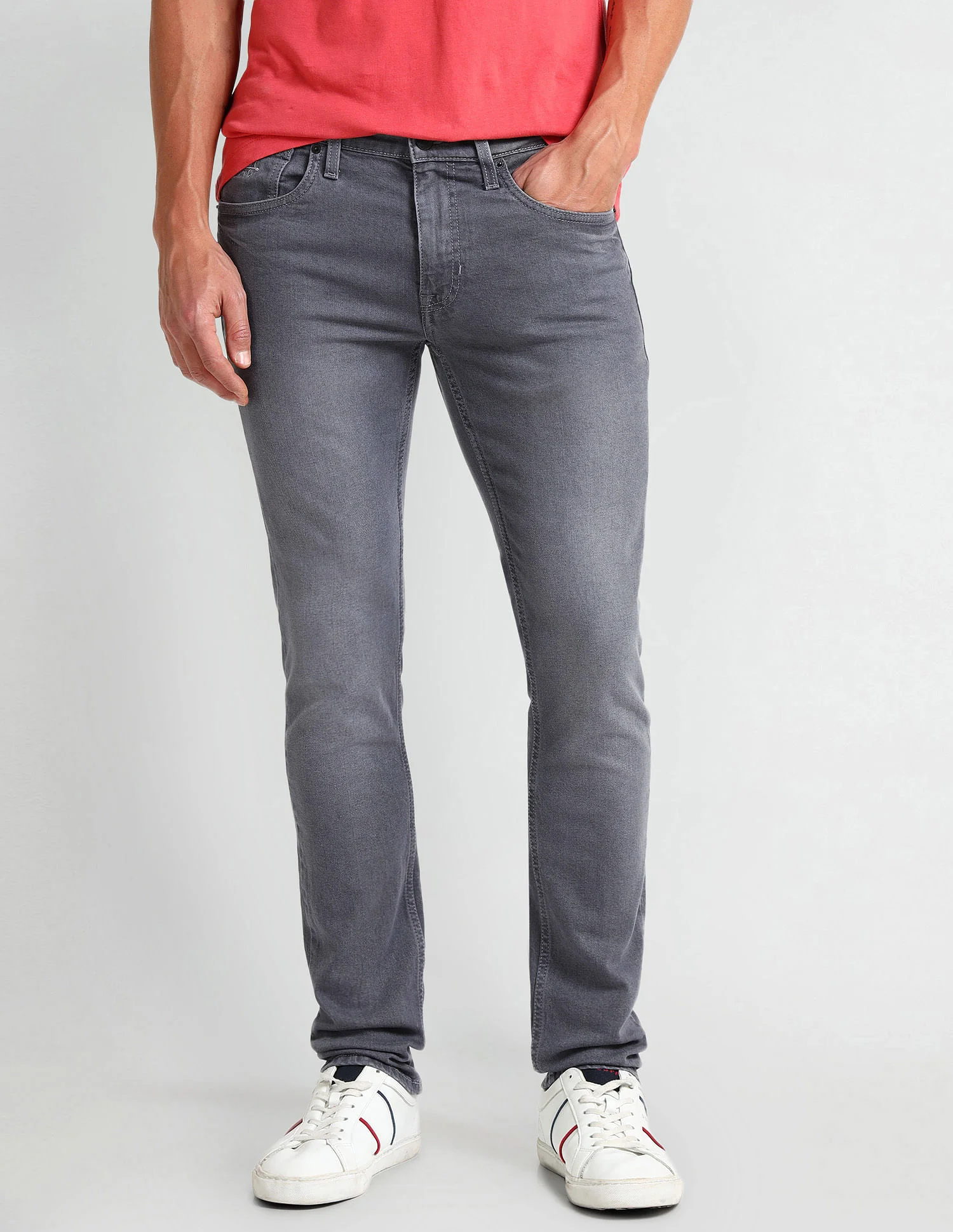 Regallo Skinny Fit Grey Jeans