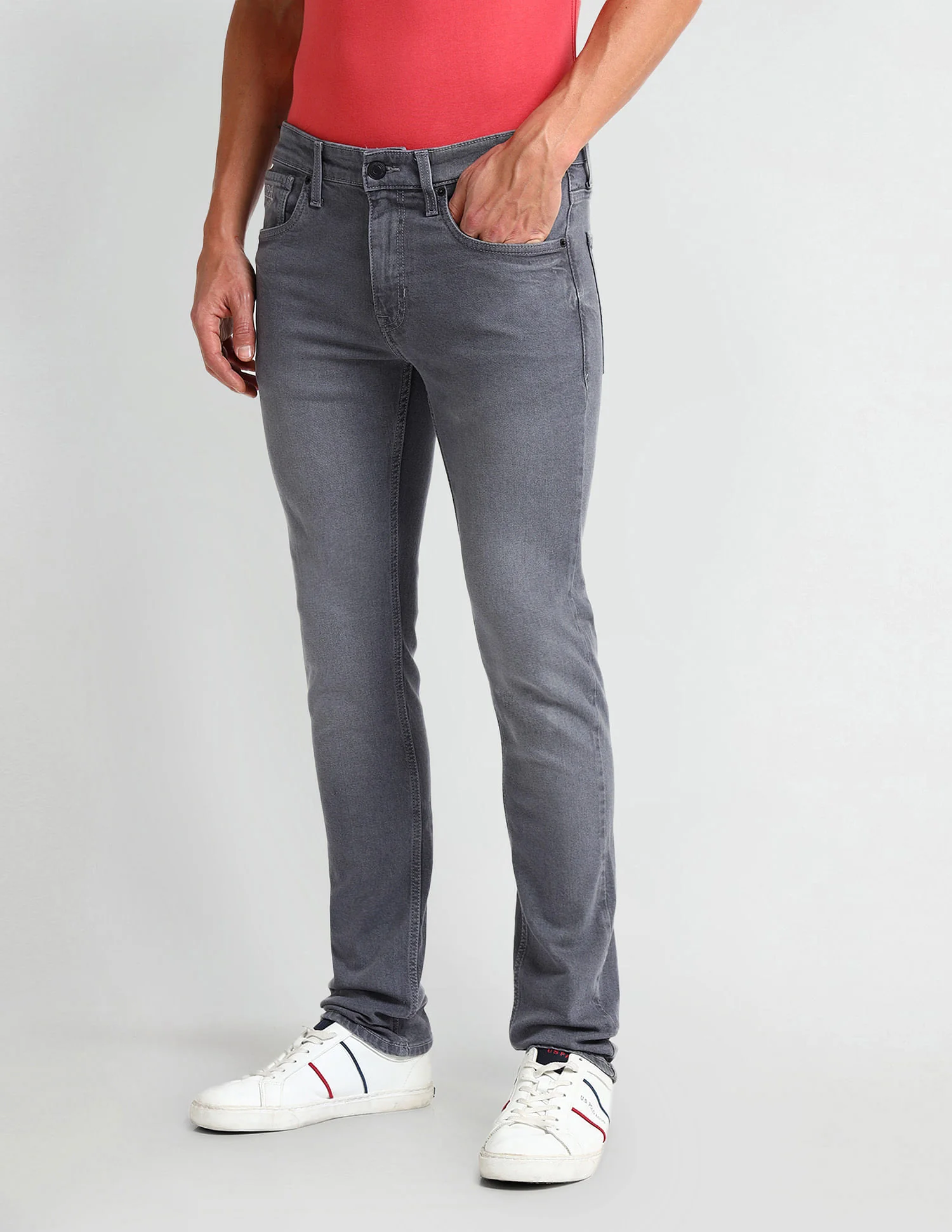 Regallo Skinny Fit Grey Jeans - Image 4