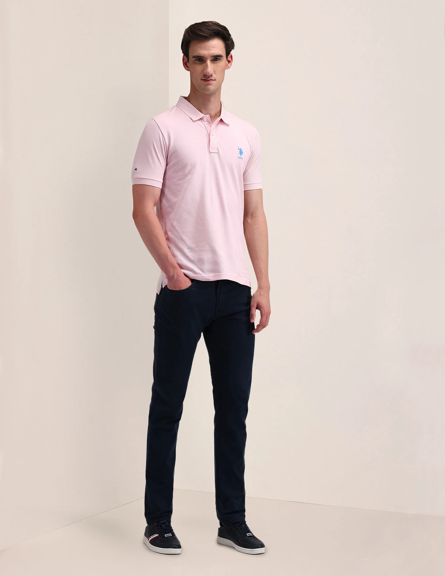 Solid Slim Fit Polo Shirt - Image 3