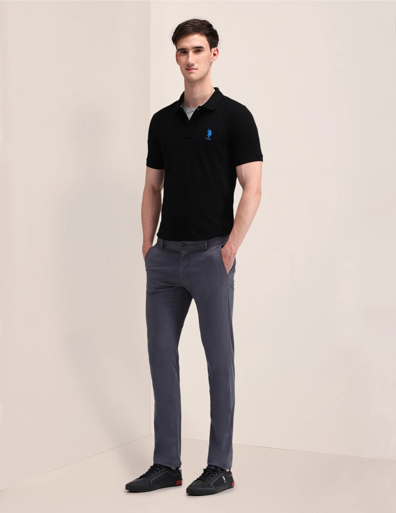 Solid Slim Fit Polo Shirt - Image 3