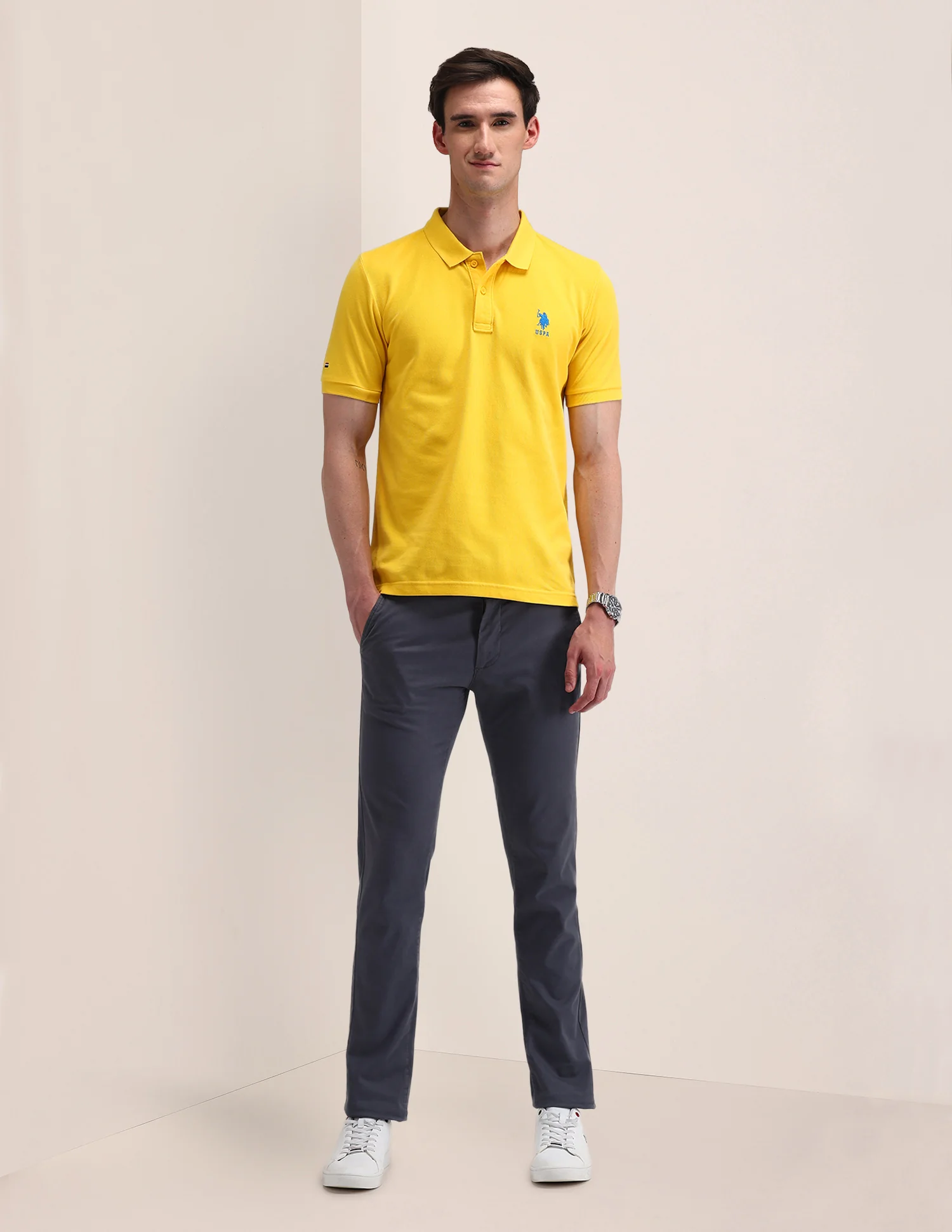 Solid Slim Fit Polo Shirt - Image 3