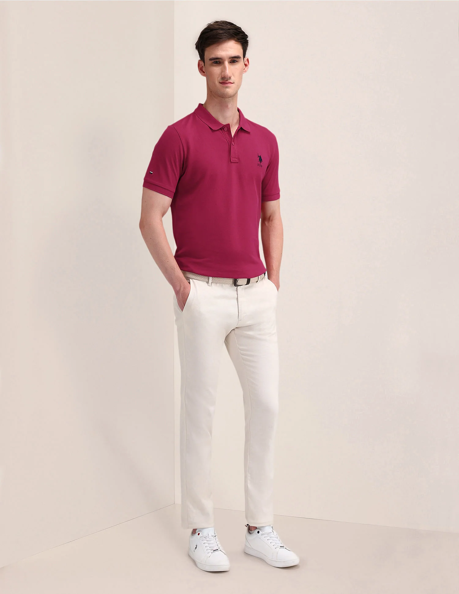 Solid Slim Fit Polo Shirt - Image 3