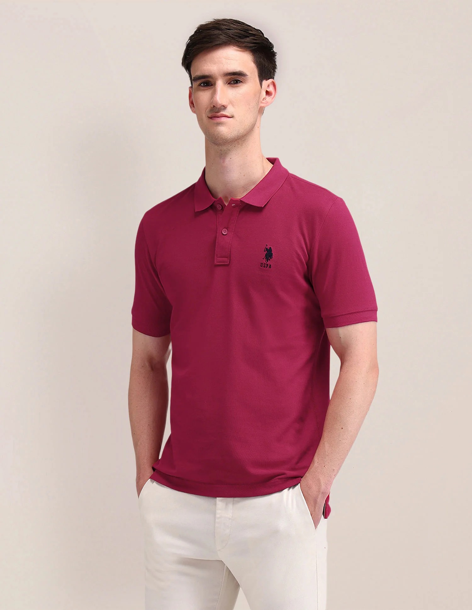 Solid Slim Fit Polo Shirt - Image 4